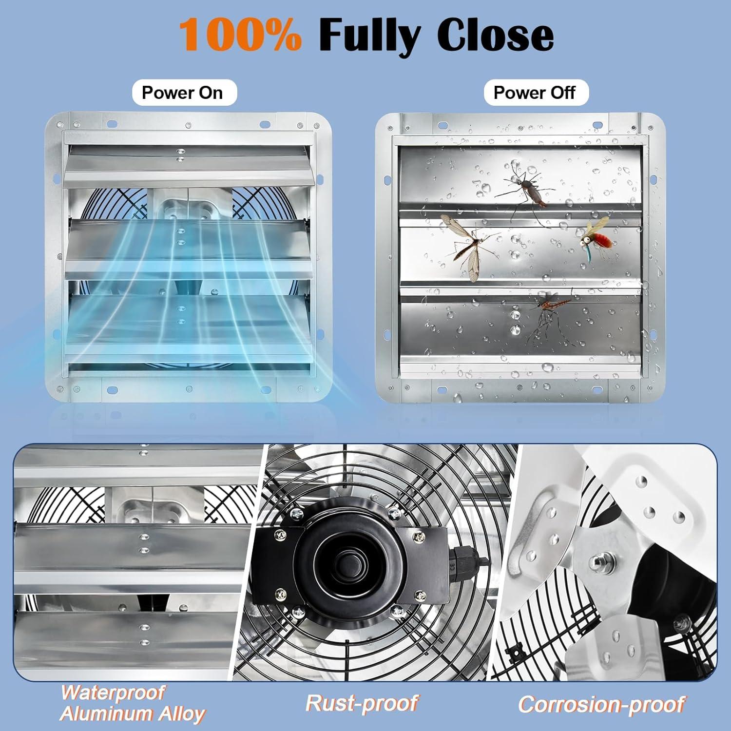 Ventilador de Escape Hiorucet 7" Montaje en Pared 760CFM