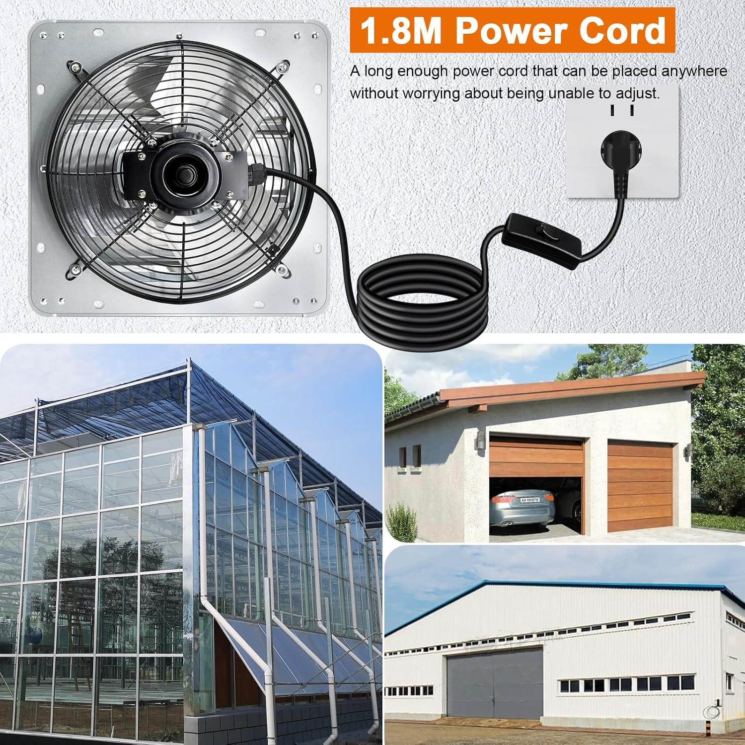 Ventilador de Escape Hiorucet 7" Montaje en Pared 760CFM