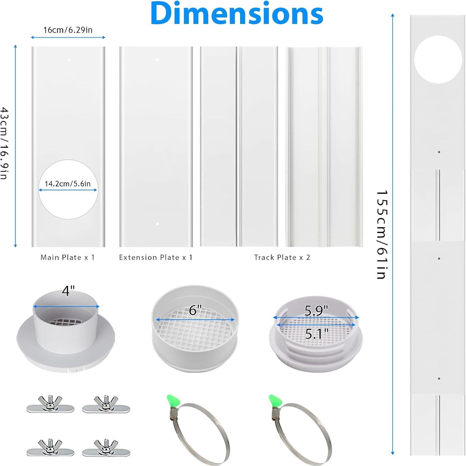 Kit de Ventilación para Ventana Linstock 155 cm con 3 Adaptadores