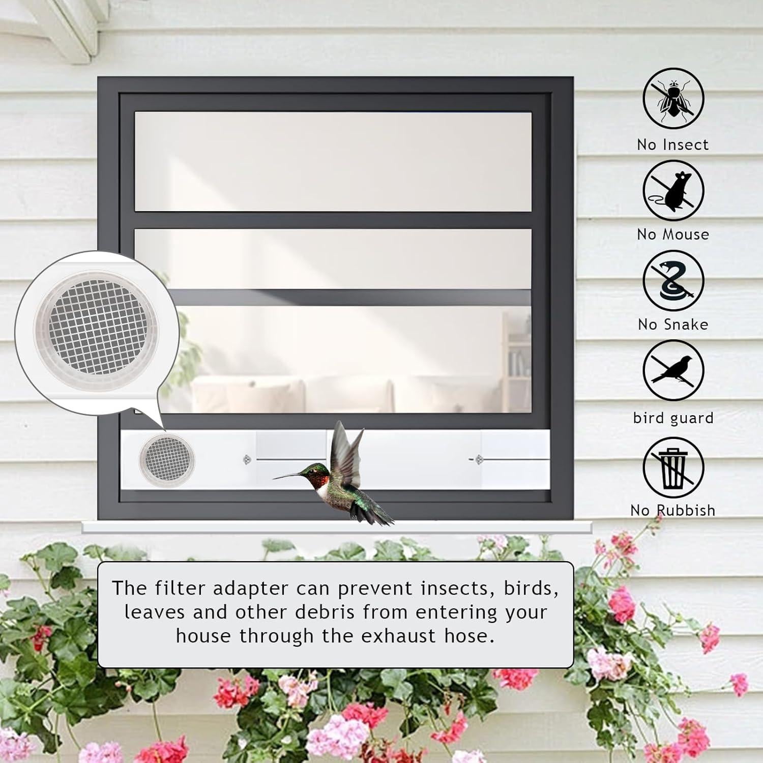 Kit de Ventilación para Ventana Linstock 155 cm con 3 Adaptadores