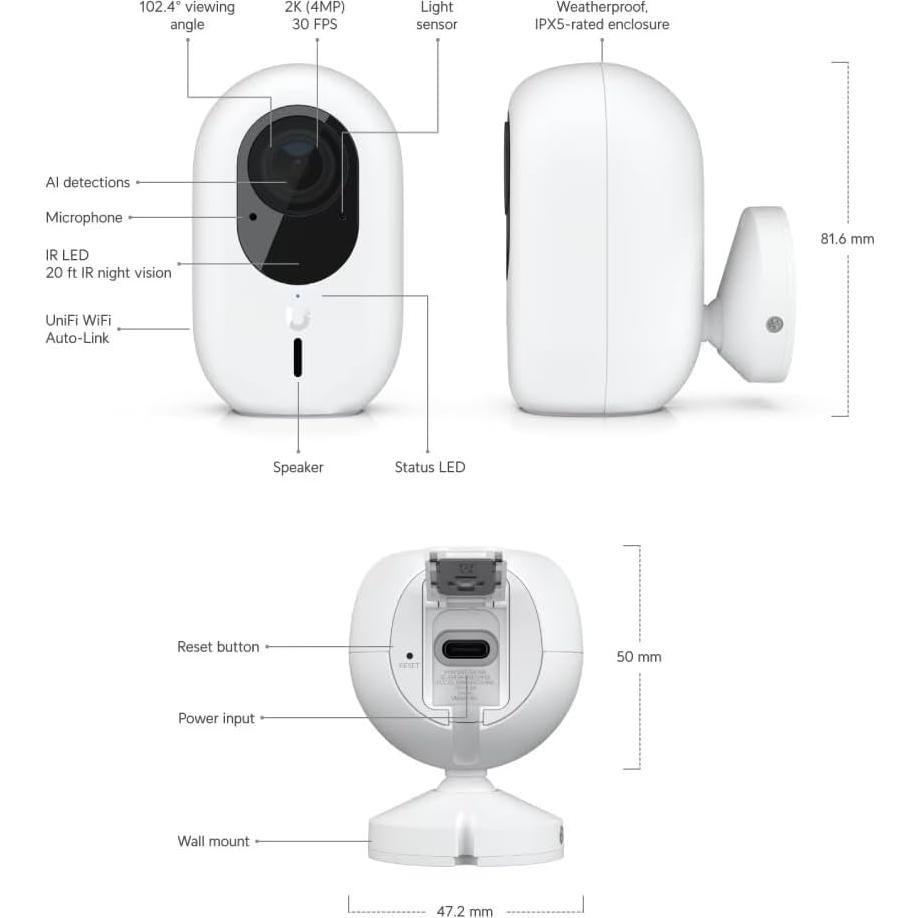 Cámara de Seguridad IP Ubiquiti G4 Instant Exterior