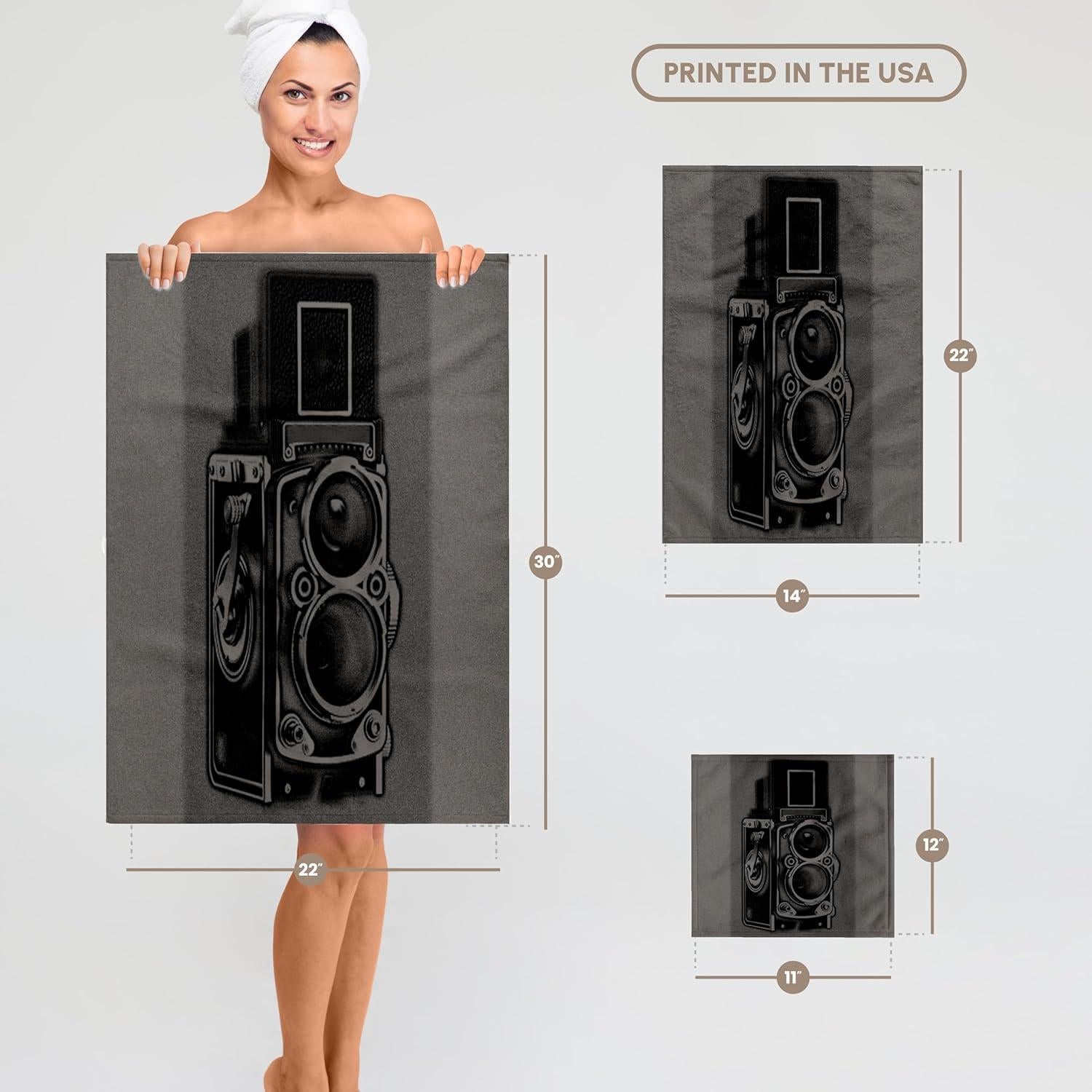 Toalla de Mano 3dRose Vintage Cámara Reflex 38x56 cm