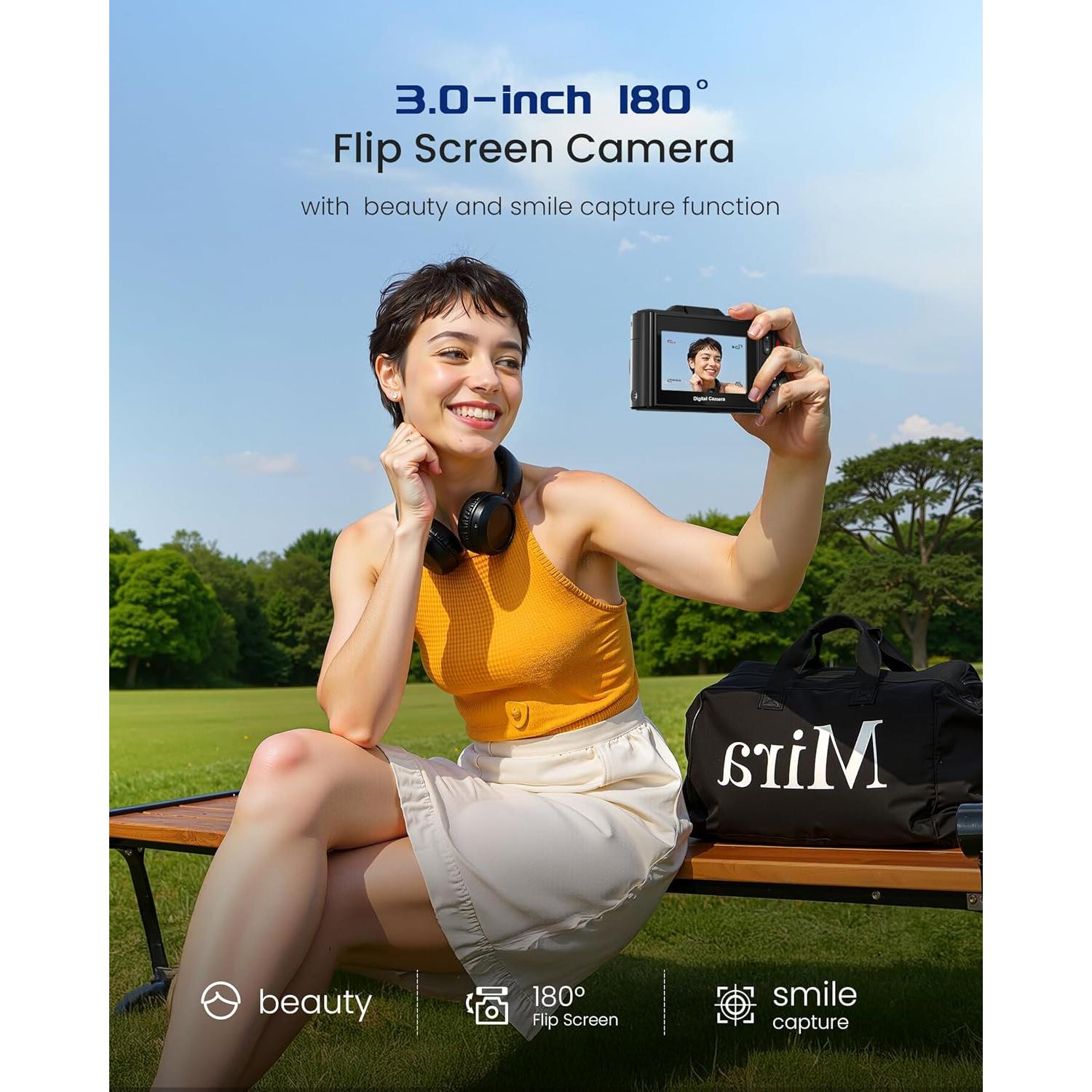 Cámara Digital IWOBAC WD08-5K 75MP 5K WiFi Zoom 18X