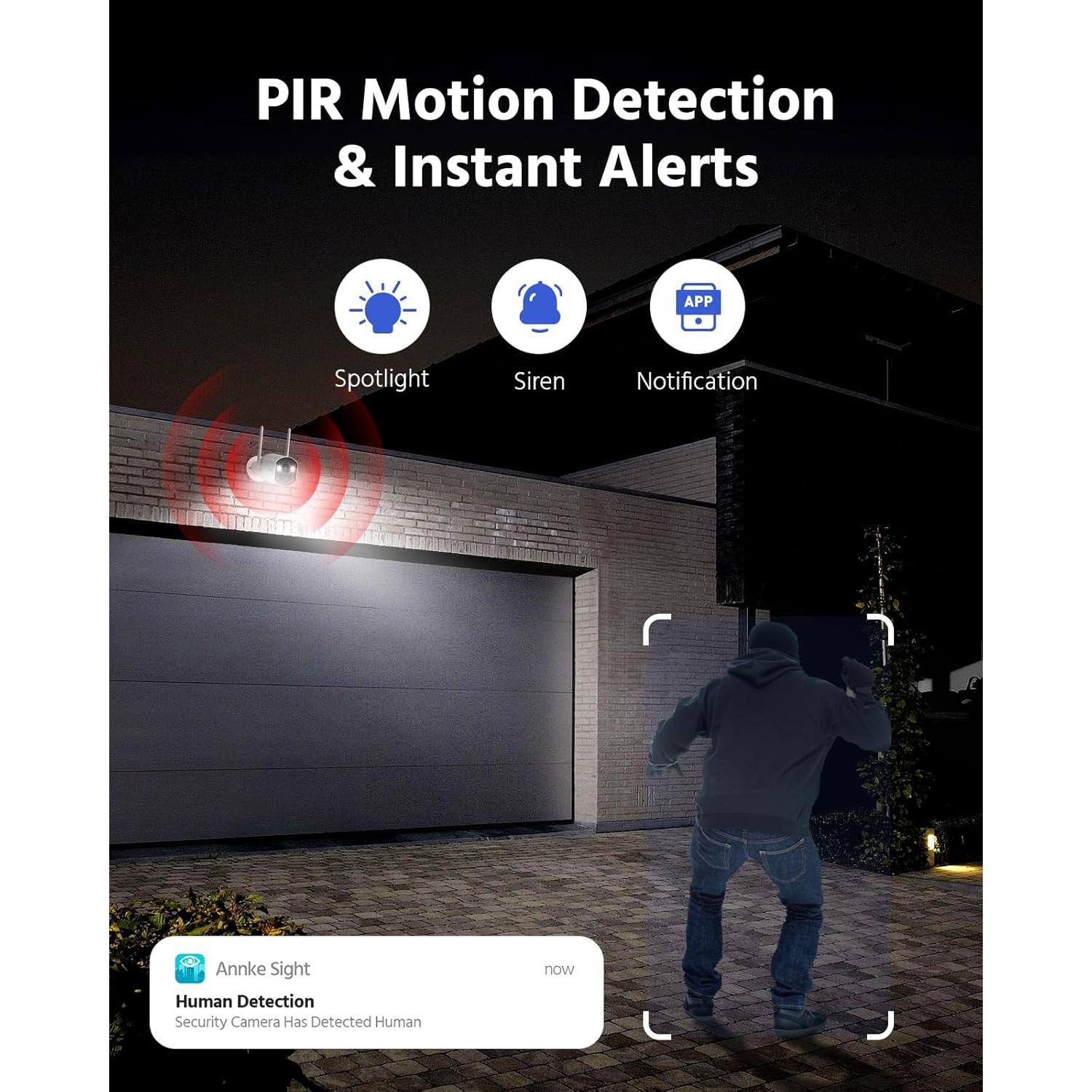 Cámara de Seguridad Inalámbrica Solar ANNKE 5MP con 2 Cámaras 4MP