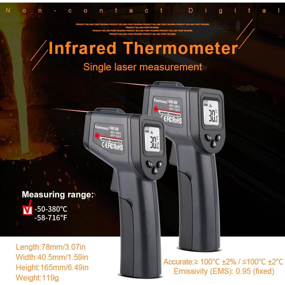 Termómetro Infrarrojo Kaemeasu KM-380 -50 a 380°C Preciso