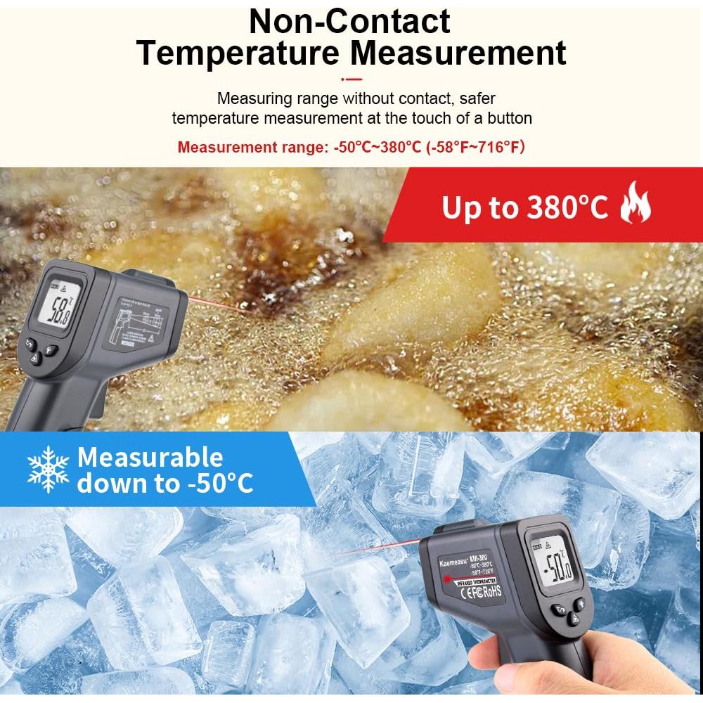 Termómetro Infrarrojo Kaemeasu KM-380 -50 a 380°C Preciso