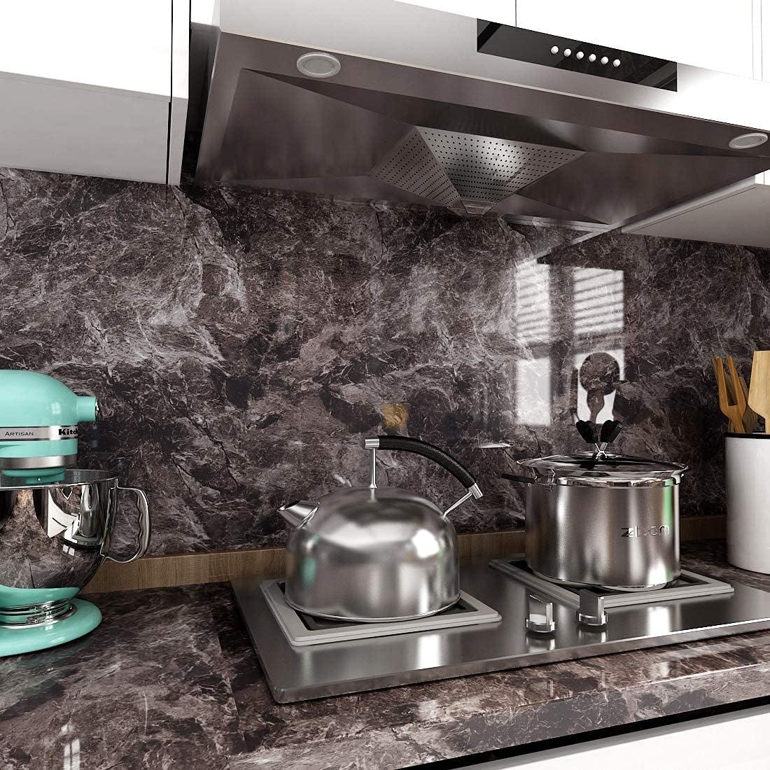 Papel Contacto LACHEERY Mármol Negro 40x203 cm Autoadhesivo