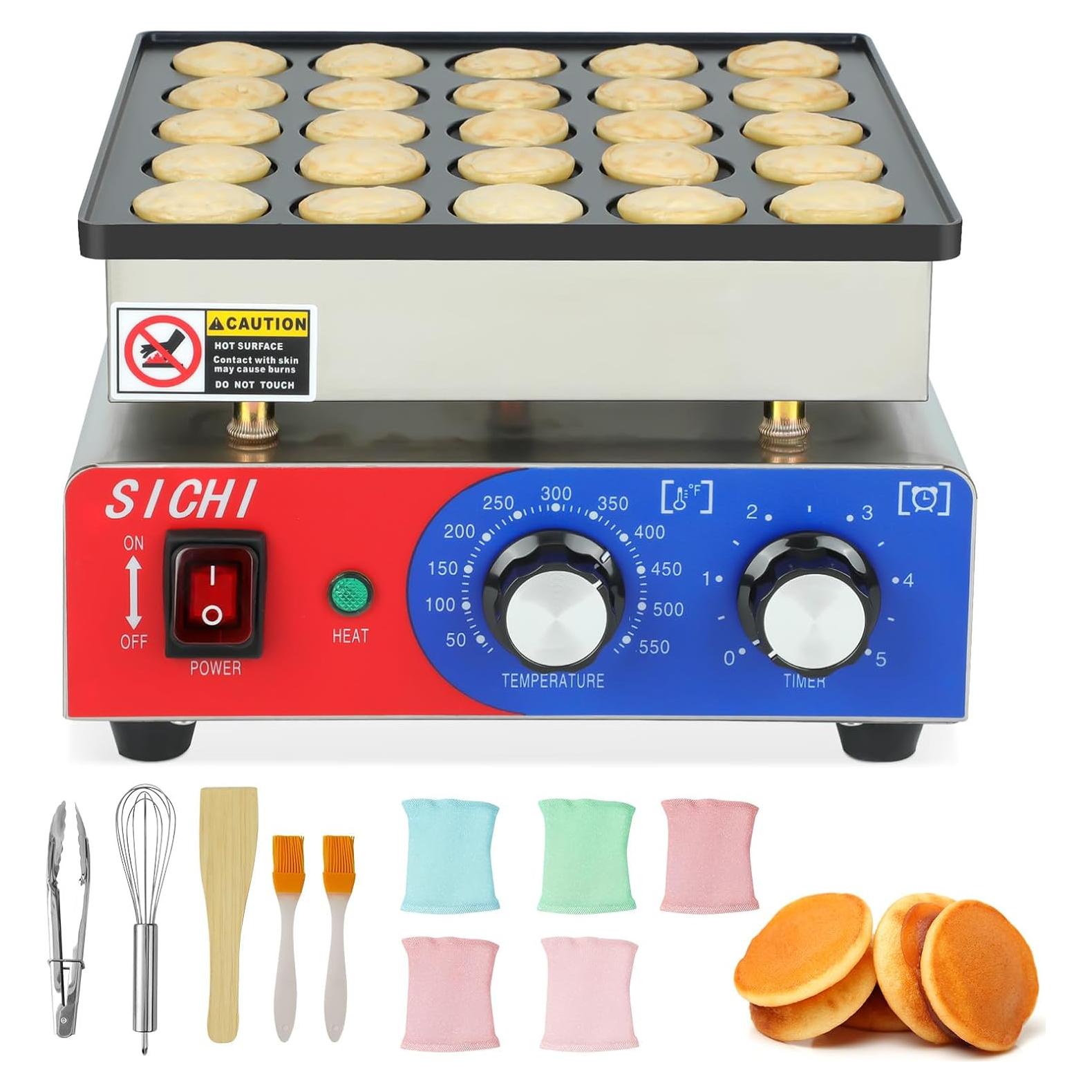 Máquina de hacer mini panqueques SICHI 25PCS 950W 110V