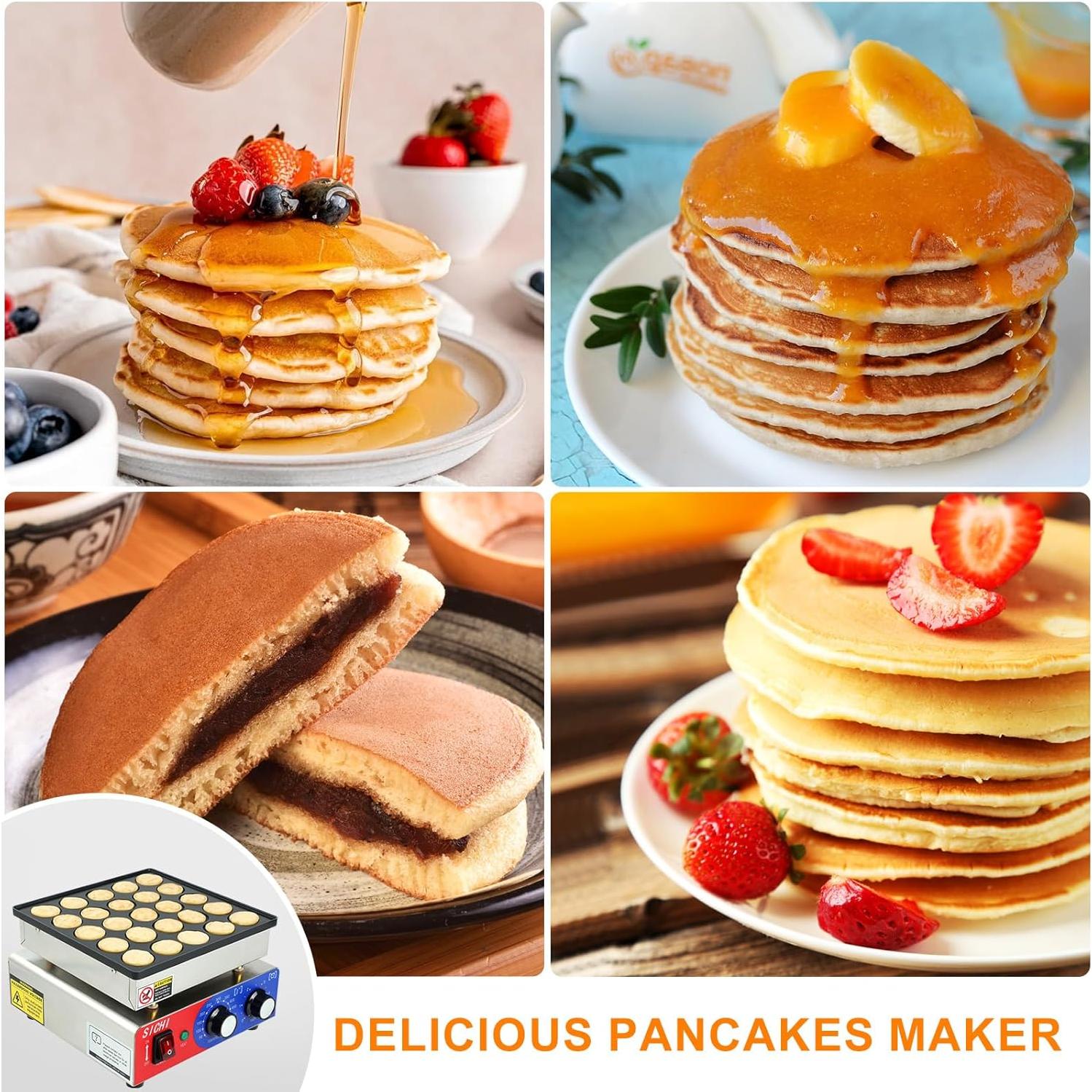 Máquina de hacer mini panqueques SICHI 25PCS 950W 110V