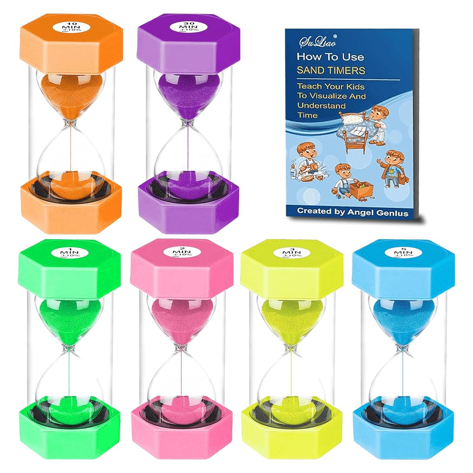 Reloj de Arena para Niños SuLiao - 6 Colores 1-30 Minutos