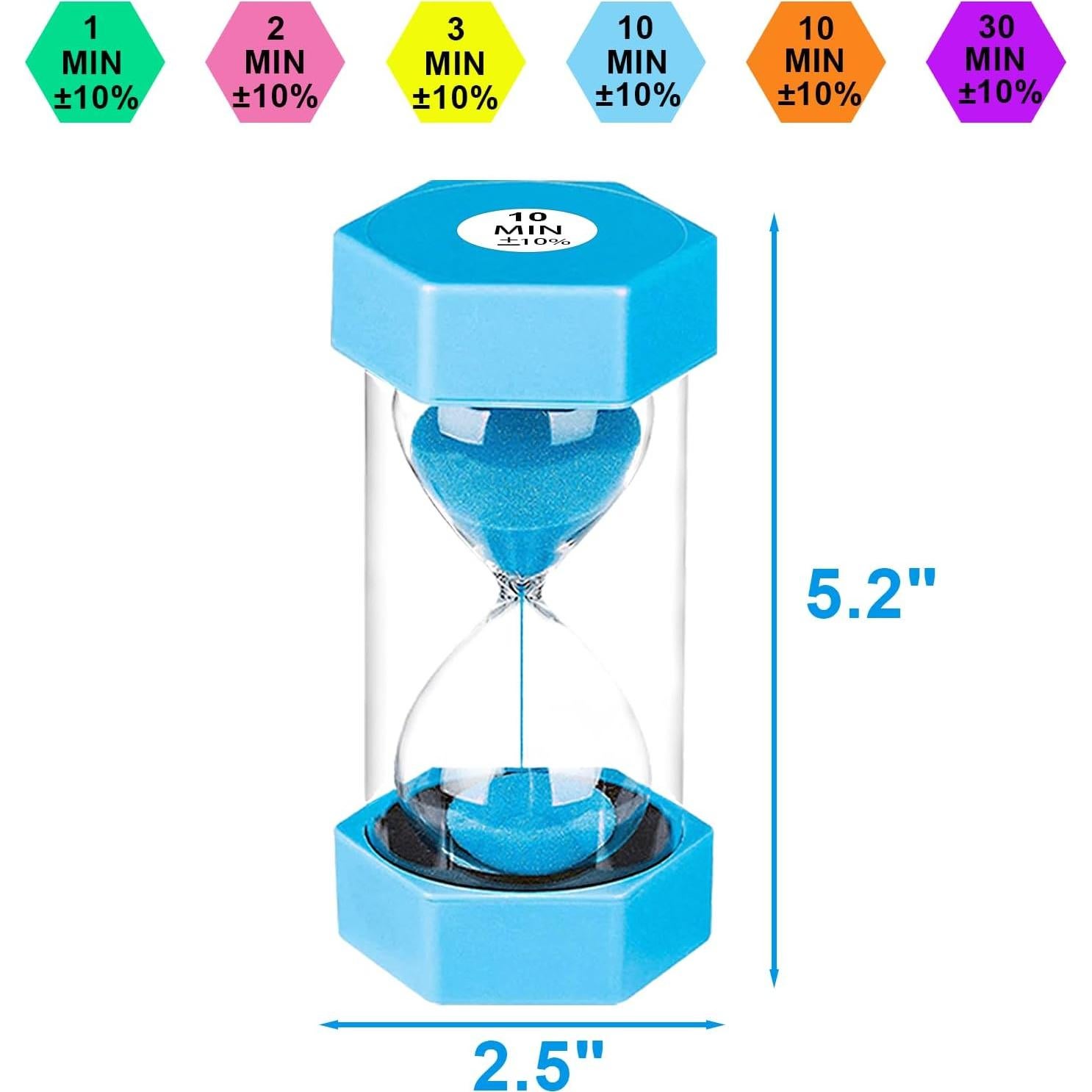 Reloj de Arena para Niños SuLiao - 6 Colores 1-30 Minutos