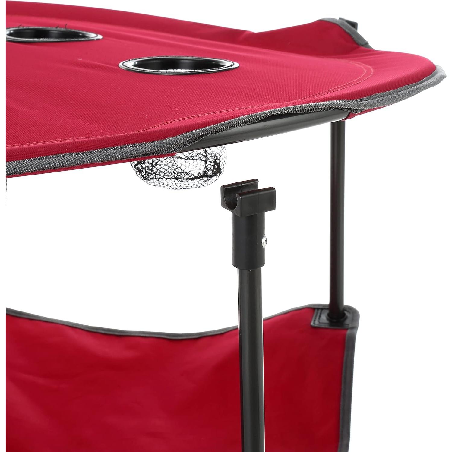 Mesa Plegable Circular ARROWHEAD 71cm 4 Soportes Tazas