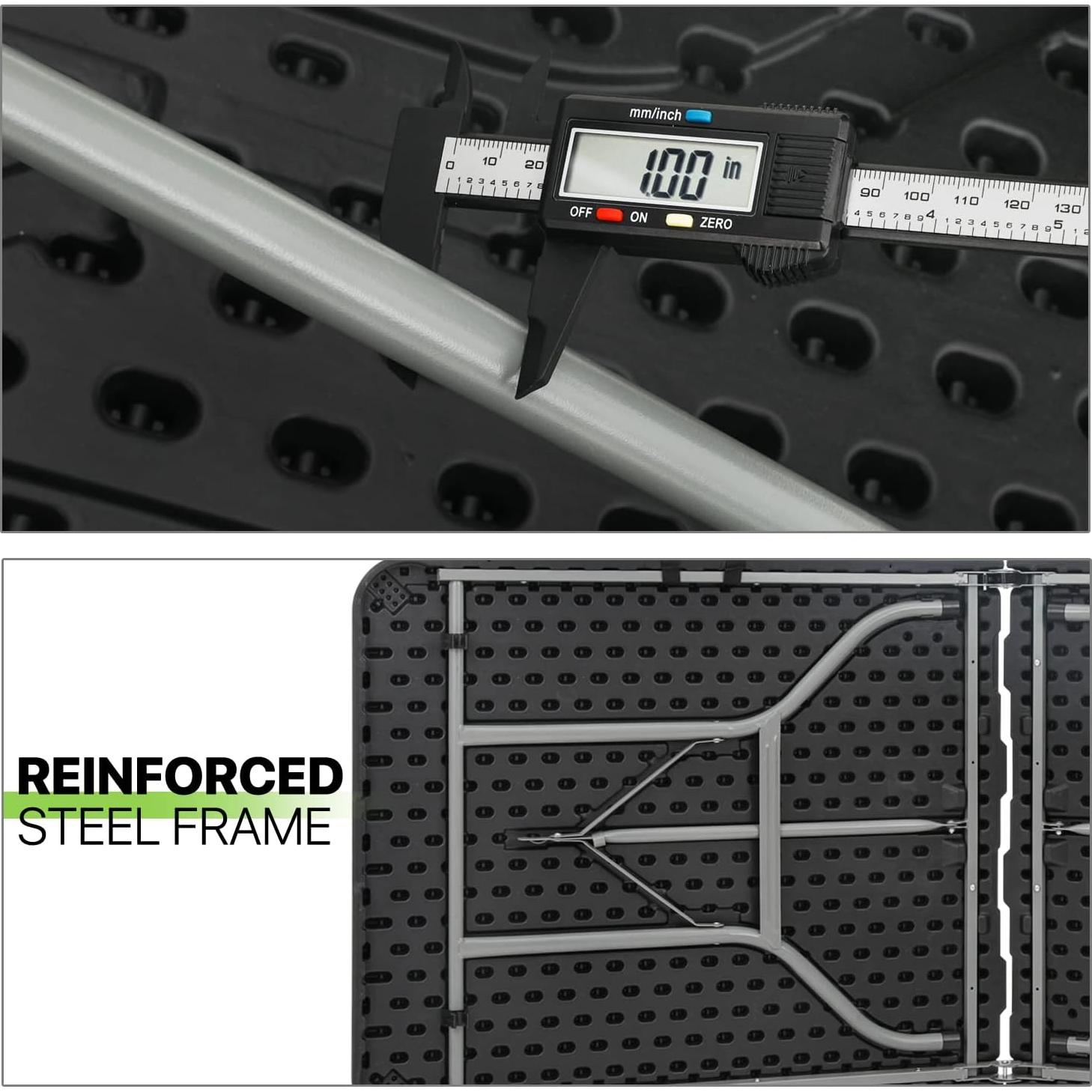 Mesa Plegable Magshion 240 cm Negra para Eventos y Fiestas