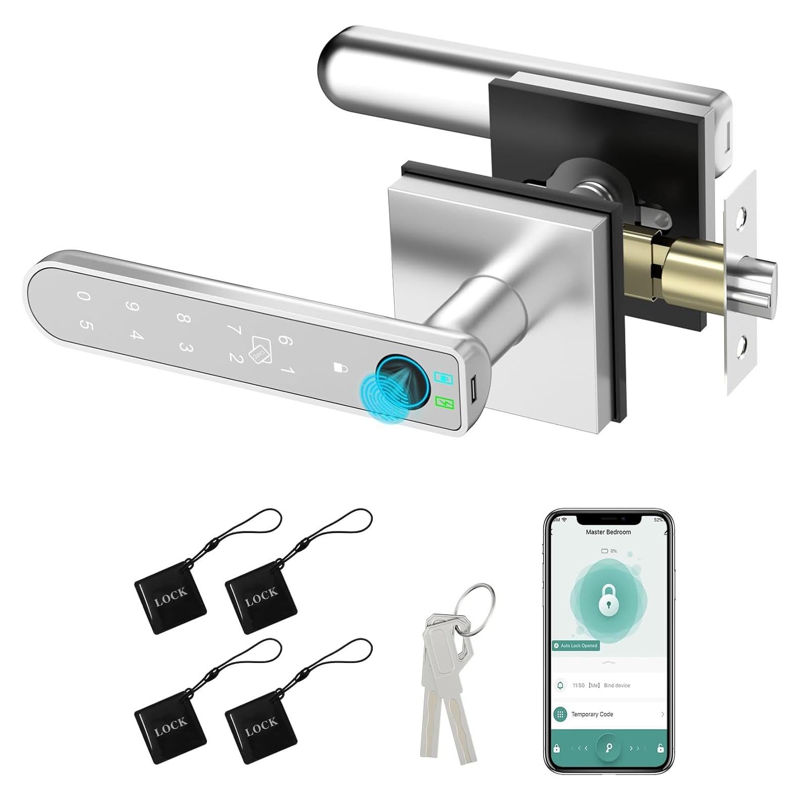 Cerradura Inteligente Foxgard con Huella Dactilar 5-en-1