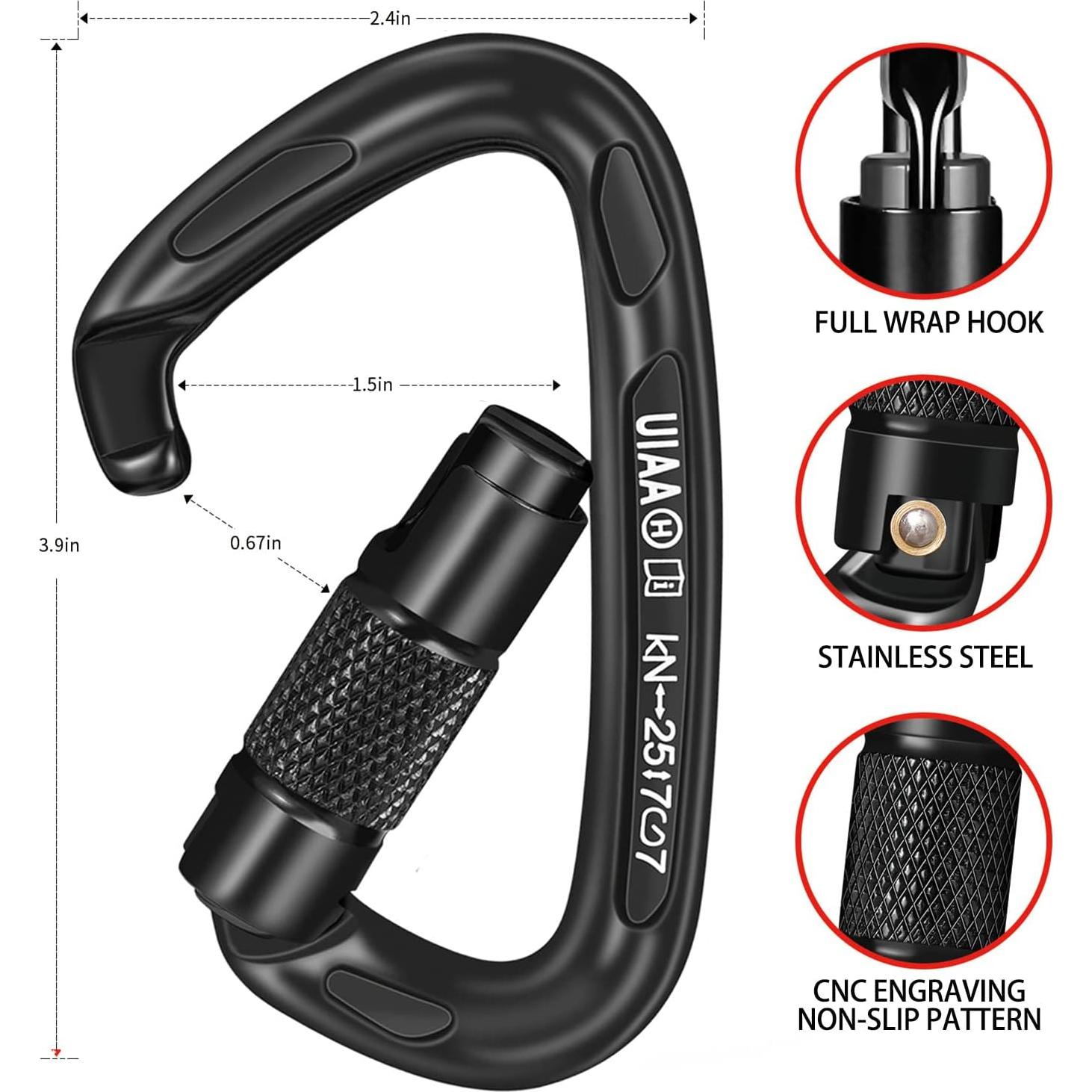 Mosquetón de Cierre Automático BEIFENG BF-A1272TN 25KN 4Pcs