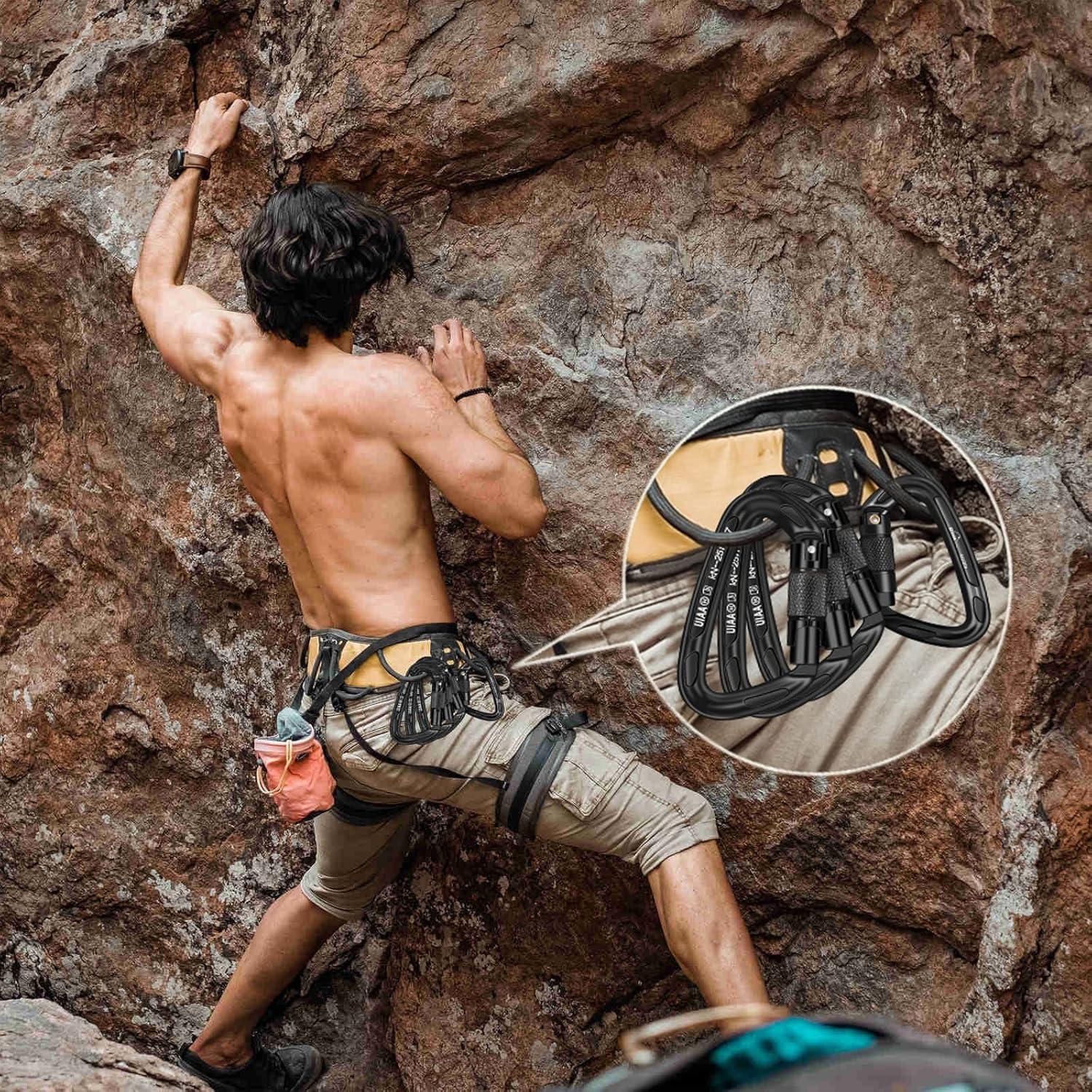 Mosquetón de Cierre Automático BEIFENG BF-A1272TN 25KN 4Pcs