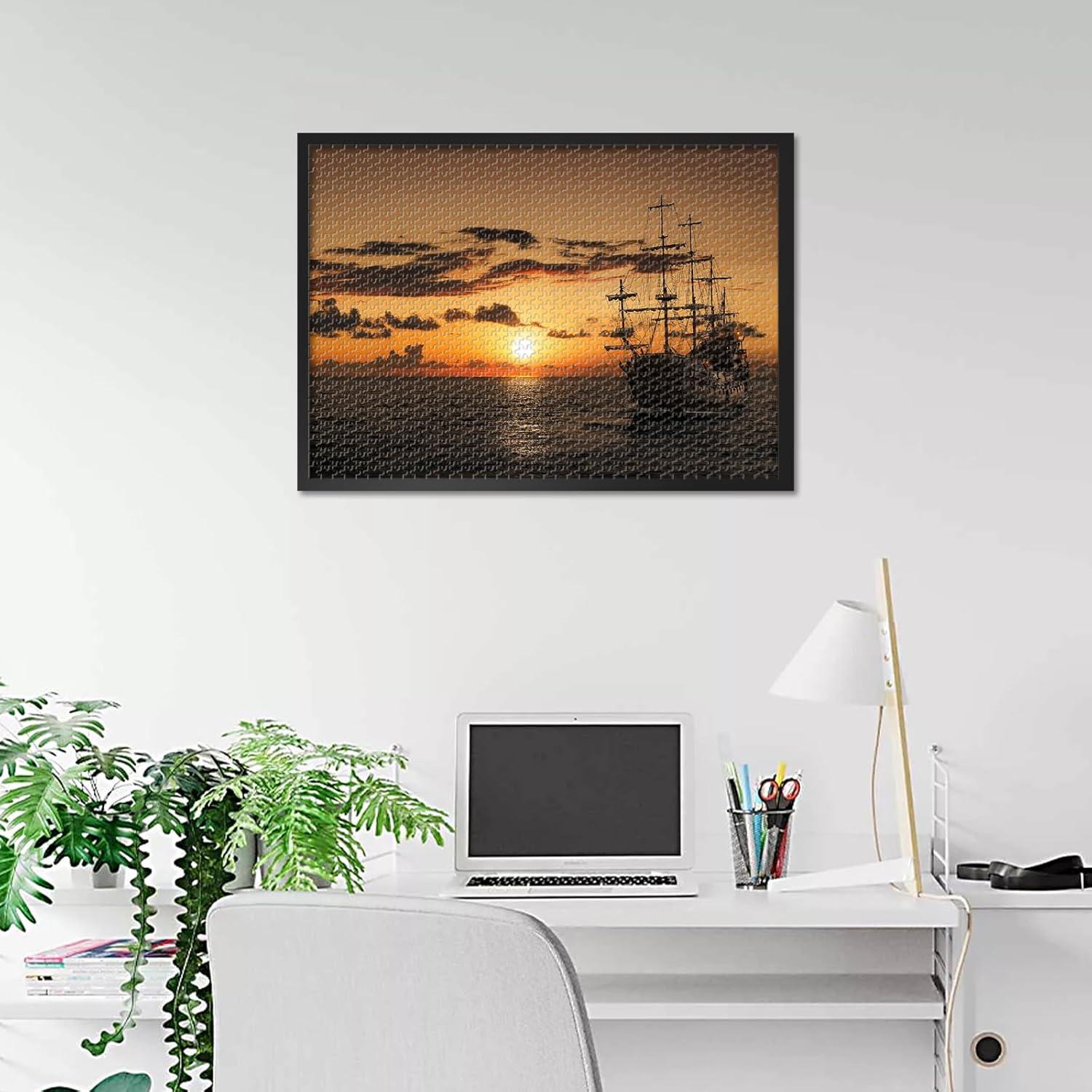 Rompecabezas de Barcos Piratas Mogyn 1000 Piezas 70x50 cm