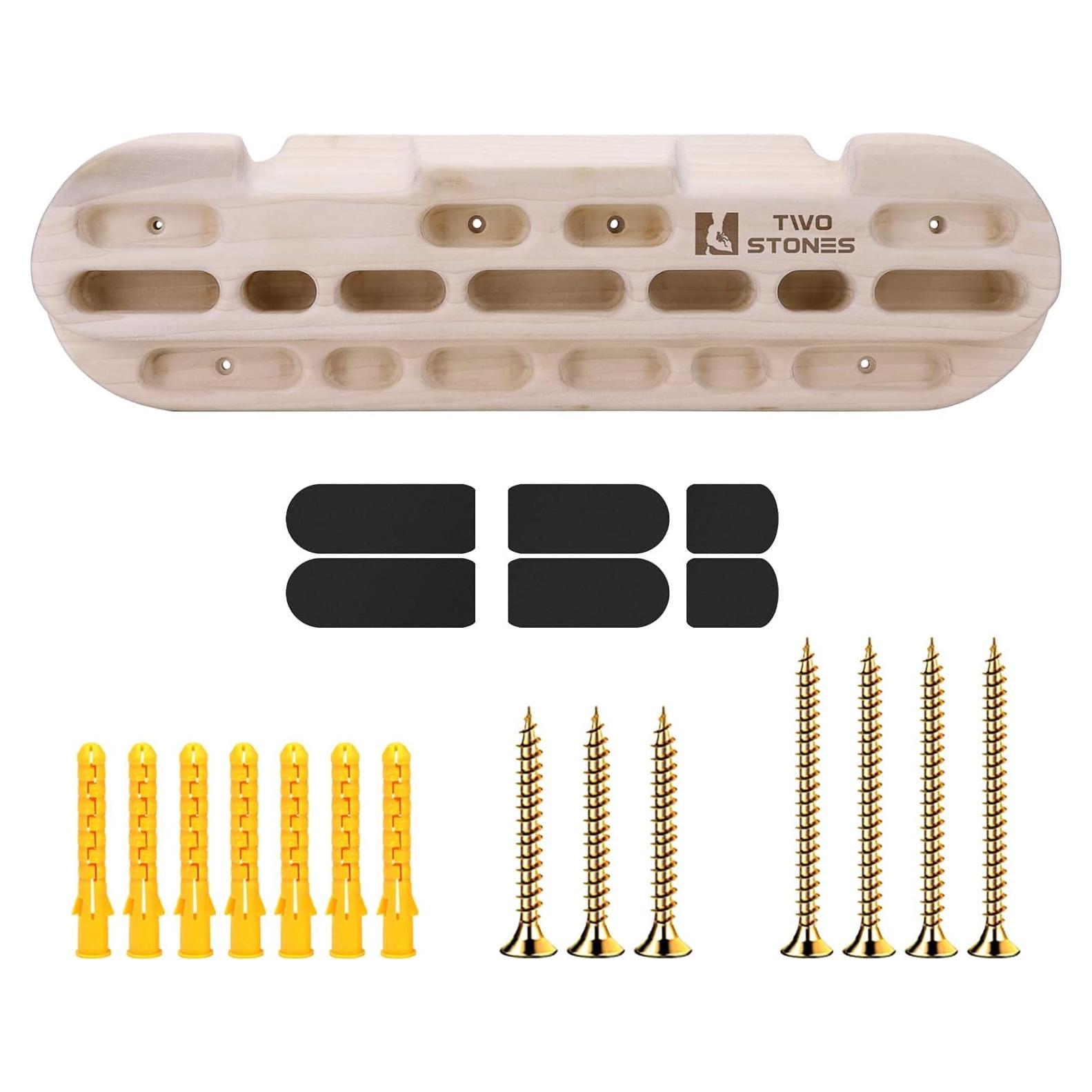 Tabla de Escalada TWO STONES Hangboard Madera Natural Entrenamiento