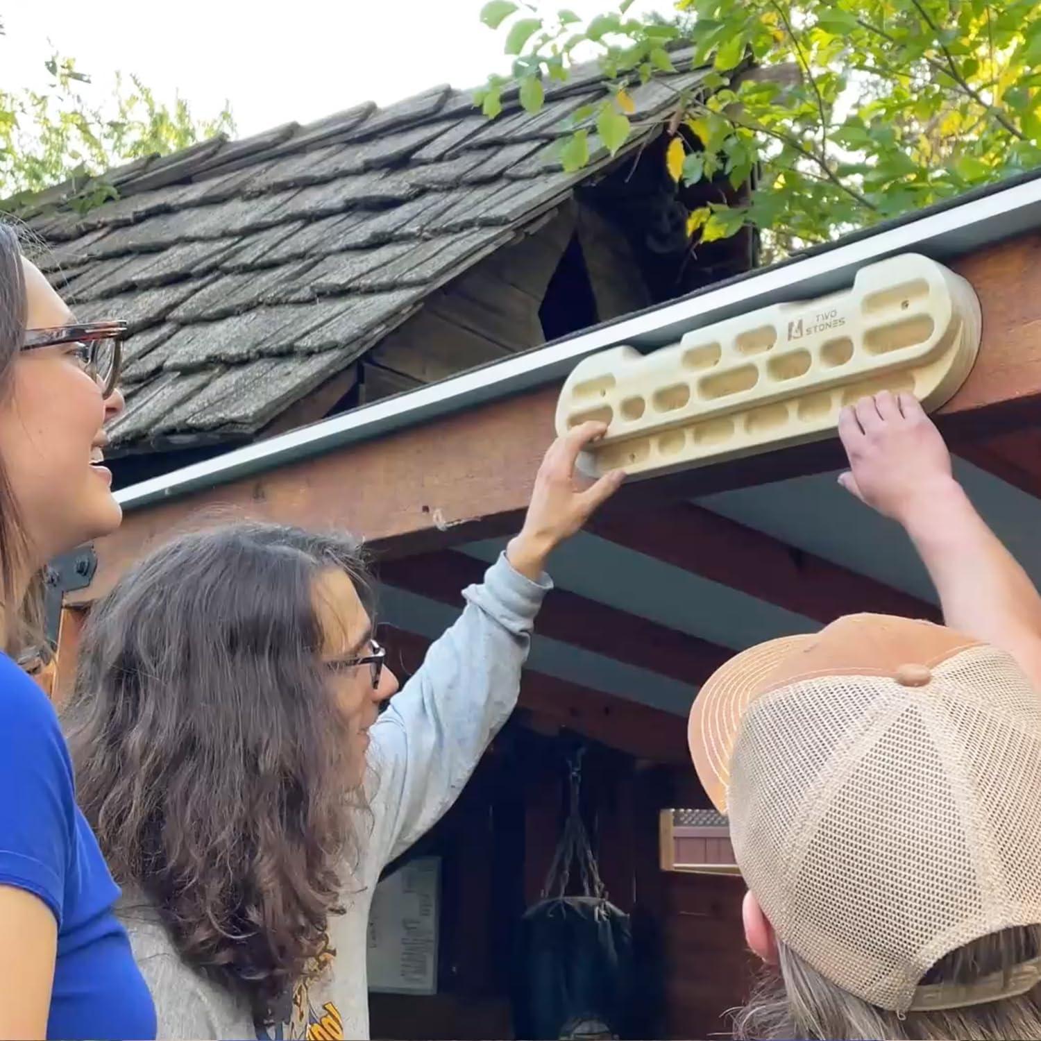 Tabla de Escalada TWO STONES Hangboard Madera Natural Entrenamiento