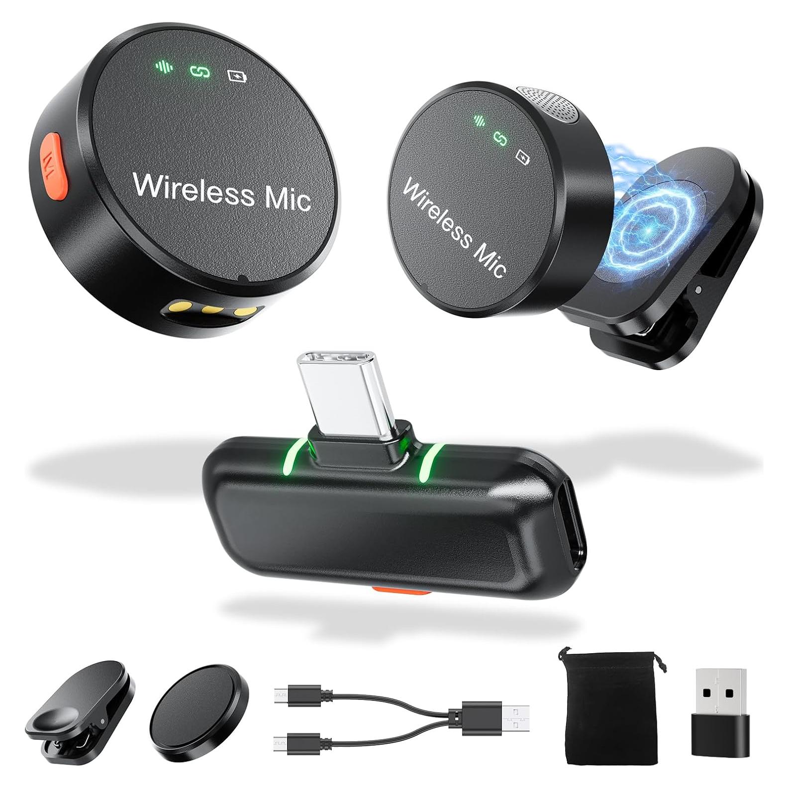 Micrófono Lavalier Inalámbrico BILIWAL M18 con Cancelación de Ruido