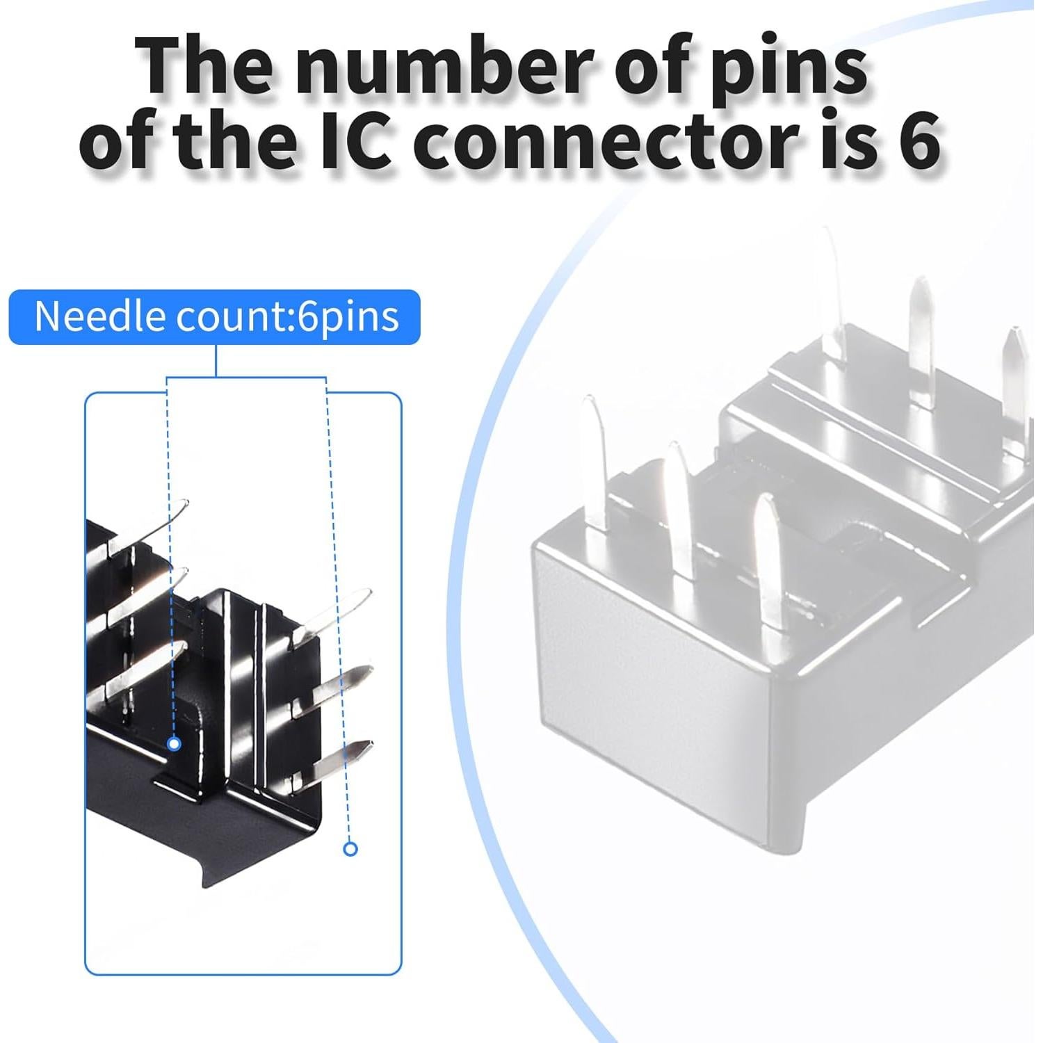10 Piezas Zócalo IC DIP 6 Pines 2.54mm FOCMKEAS