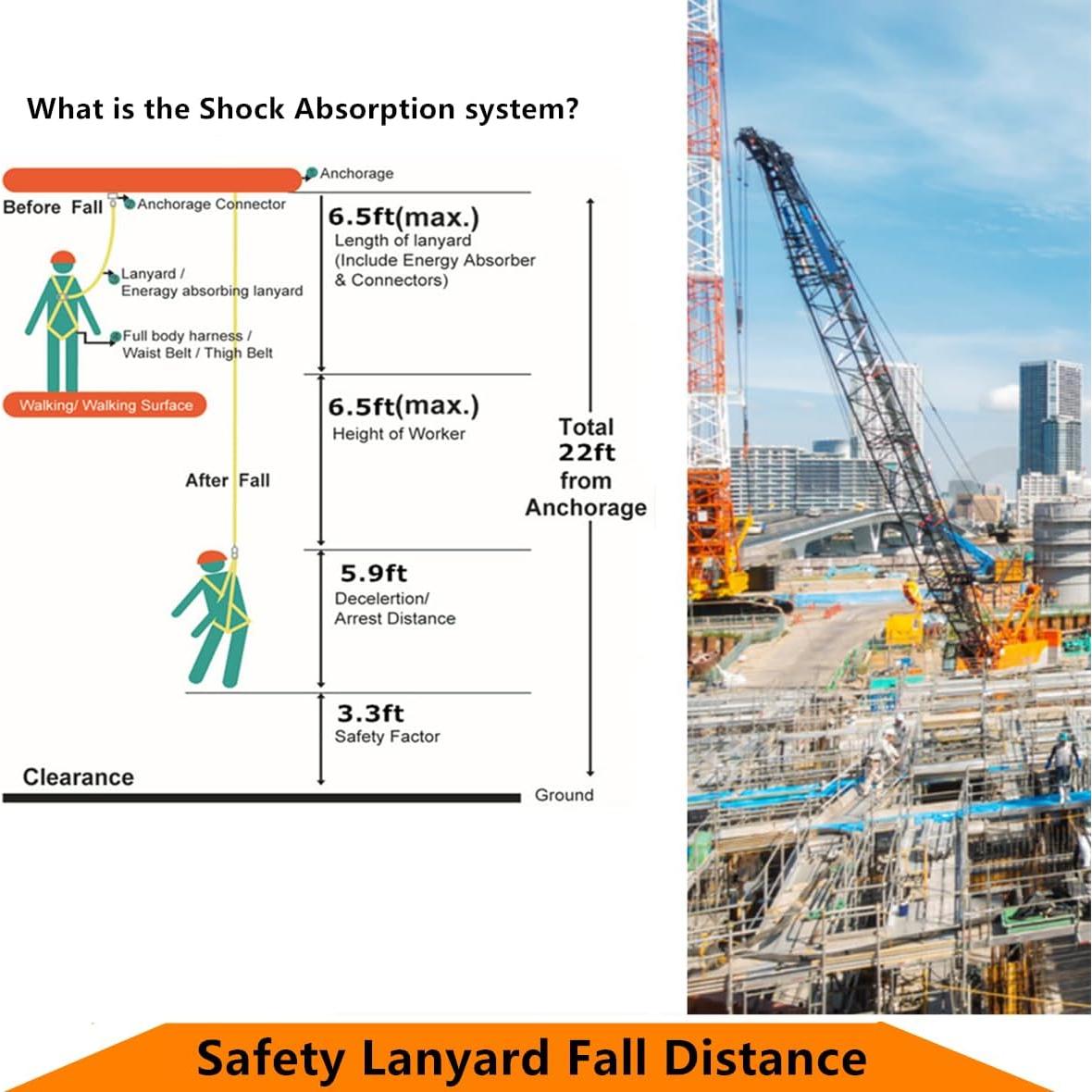 Arnés de Seguridad Glorouschu para Todo el Cuerpo - Naranja