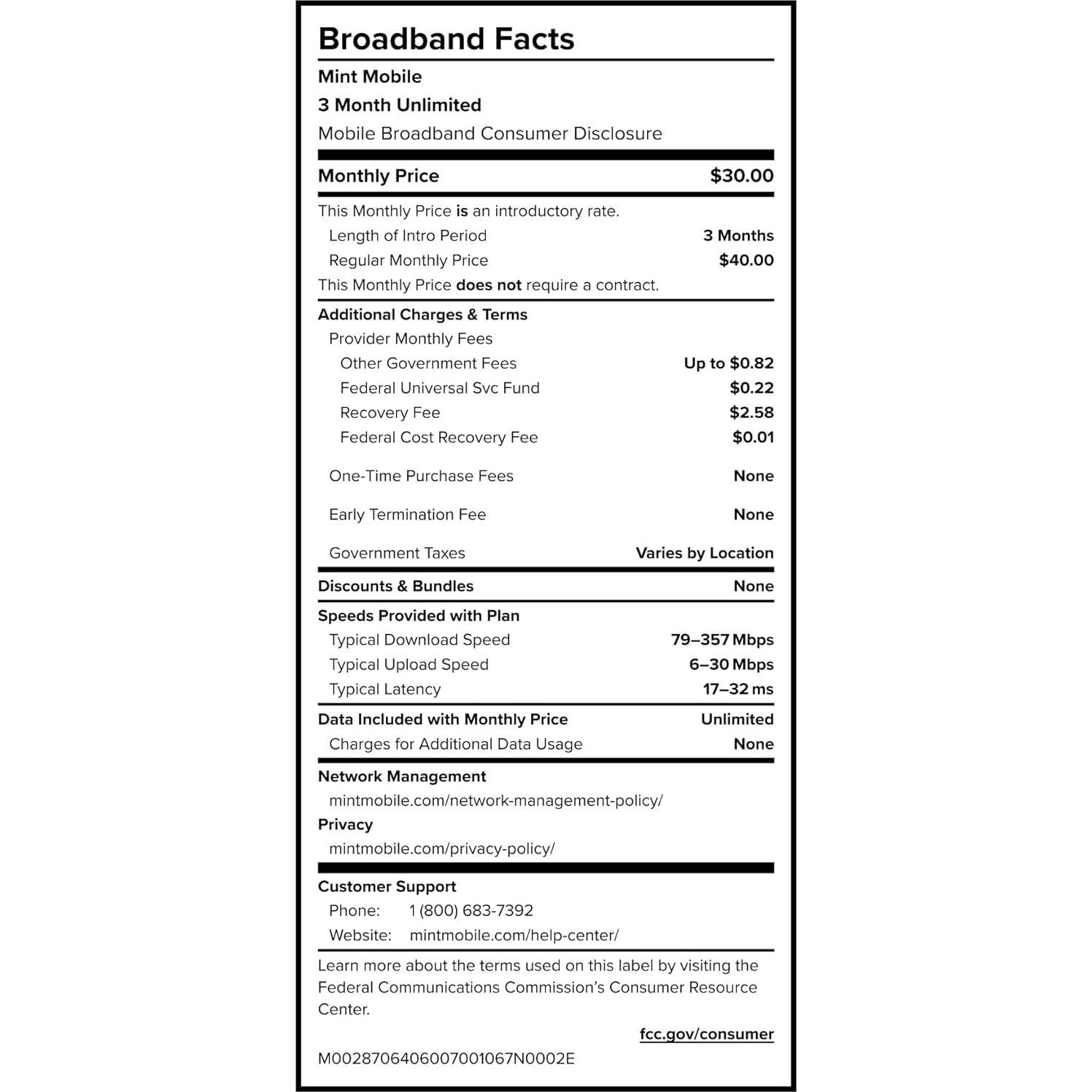 Plan de Teléfono Mint Mobile 3 Meses Ilimitados 5G