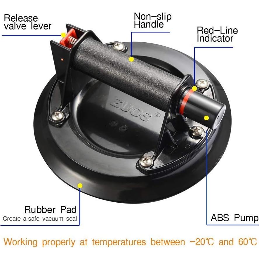 Ventosa de vidrio ZUOS 20 cm alta resistencia 236 kg
