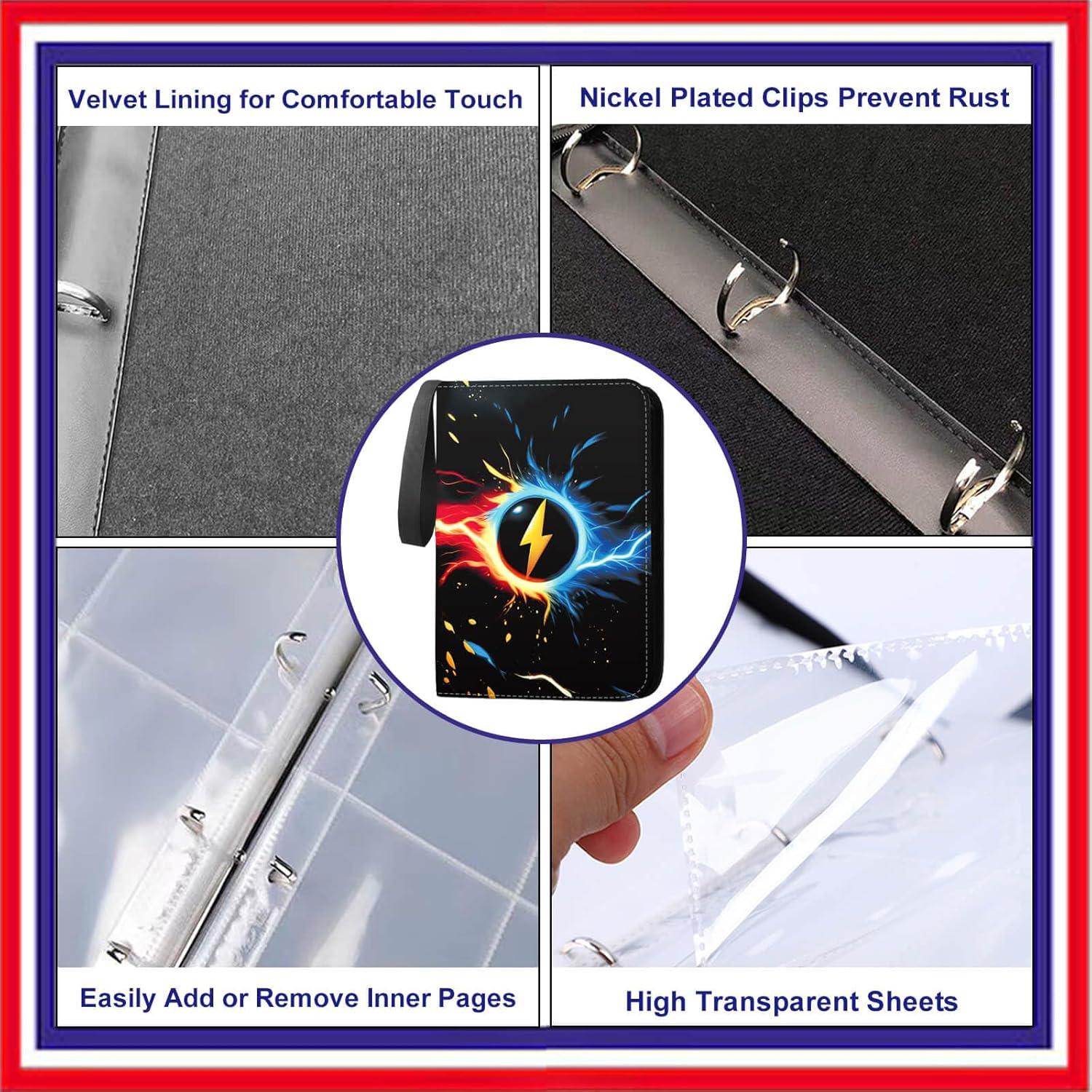 Carpeta de Cartas de Comercio Karjiang 400 Bolsillos Negra