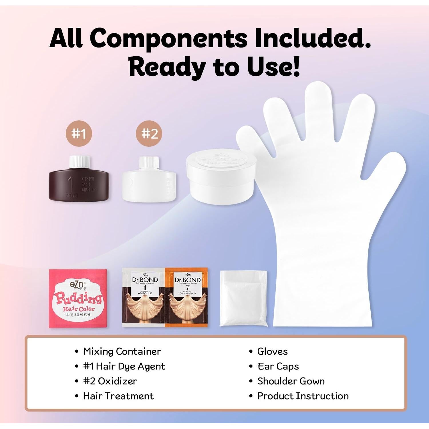 Tinte Semipermanente para Cabello eZn Pudding Gris Ceniza 272g