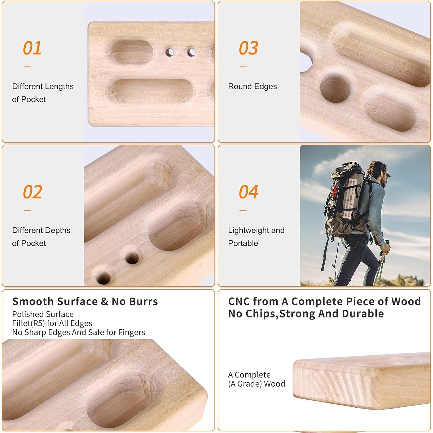 Tablero de Escalada Two Stones 500x100x30mm Portátil