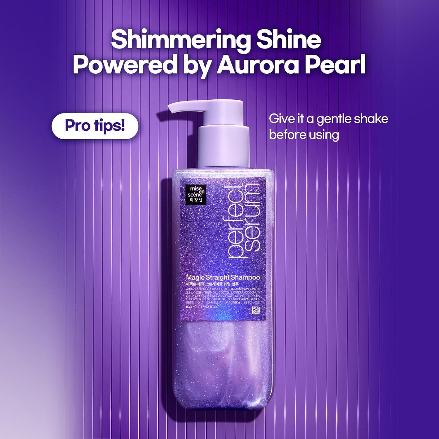 Champú Magic Straight Mise En Scene 530 ml - Anti-Frizz y Brillo