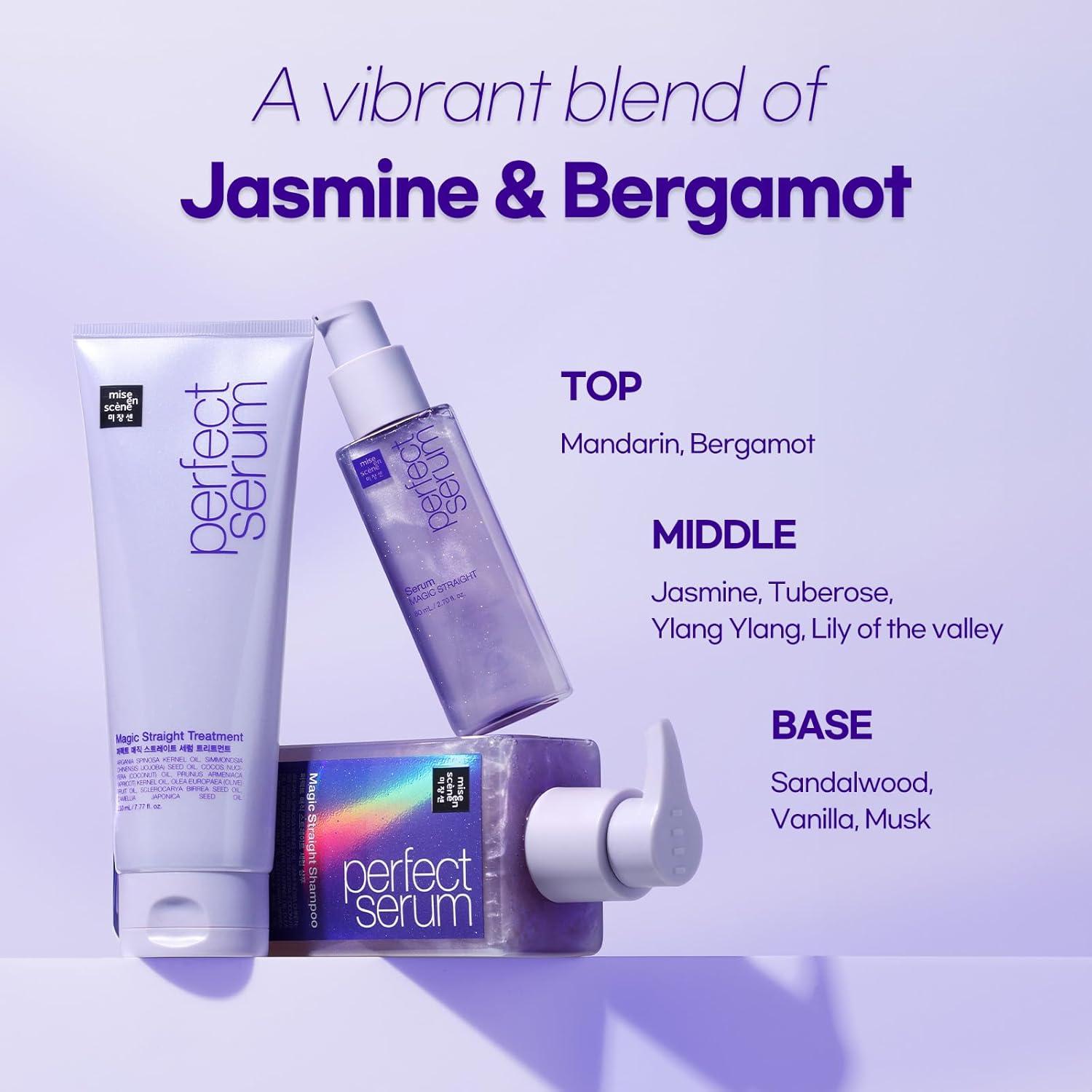 Champú Magic Straight Mise En Scene 530 ml - Anti-Frizz y Brillo