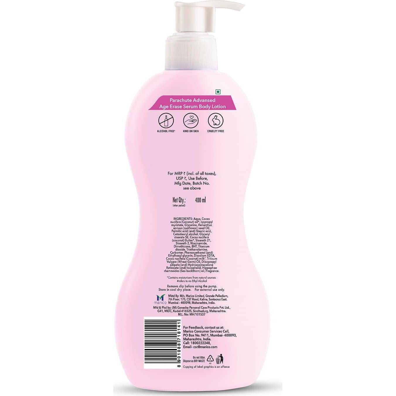 Loción Corporal Parachute Advansed 400ml Anti-edad 2 Pzas