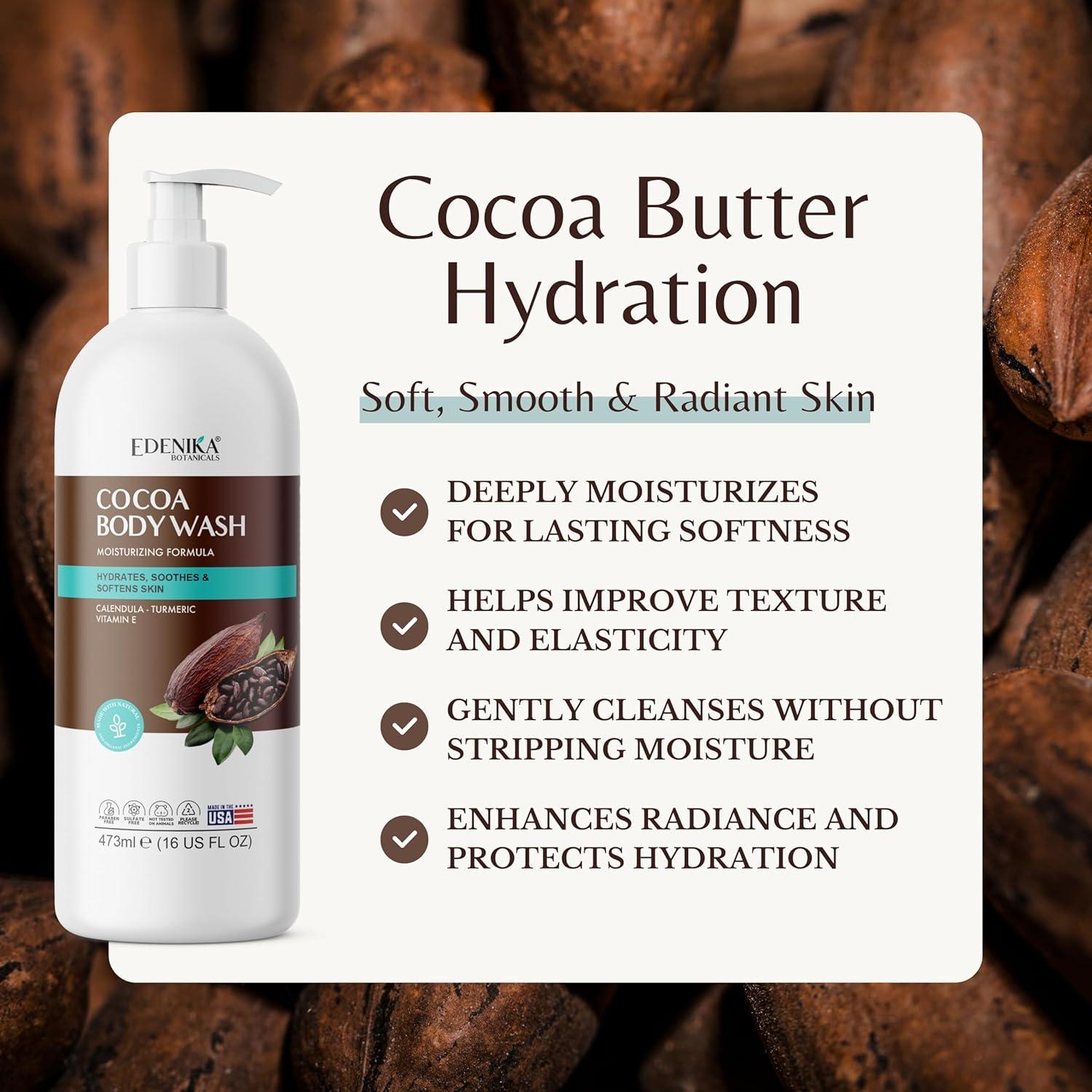 Gel de Ducha Hidratante Edenika Botanicals 473 ml Manteca de Cacao