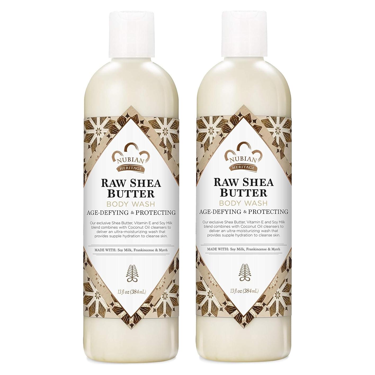 Gel de Ducha Nubian Heritage Manteca de Karité Cruda 2x13oz