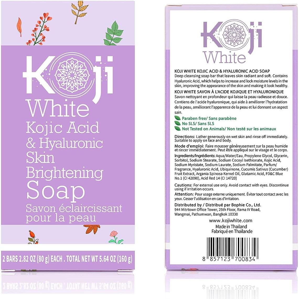 Jabón Aclarador Koji White 80g - Ácido Kójico y Hialurónico
