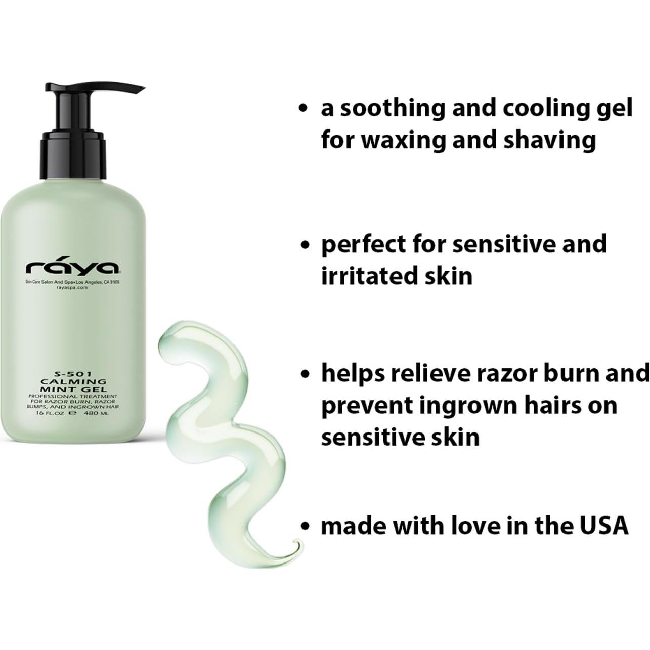 Gel Calmante de Menta RAYA 473 ml | Suavizante para Afeitar