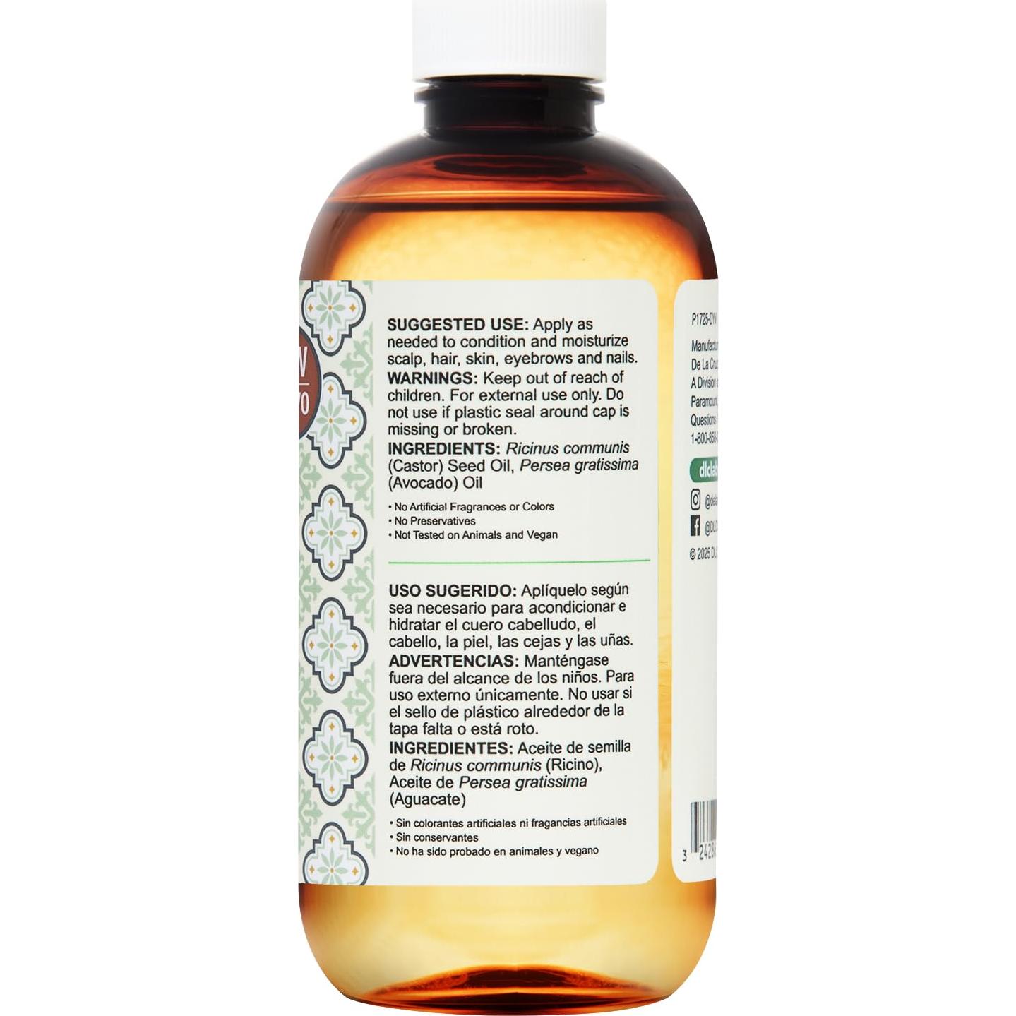 Aceite Infundido De La Cruz de Ricino y Aguacate 236 mL