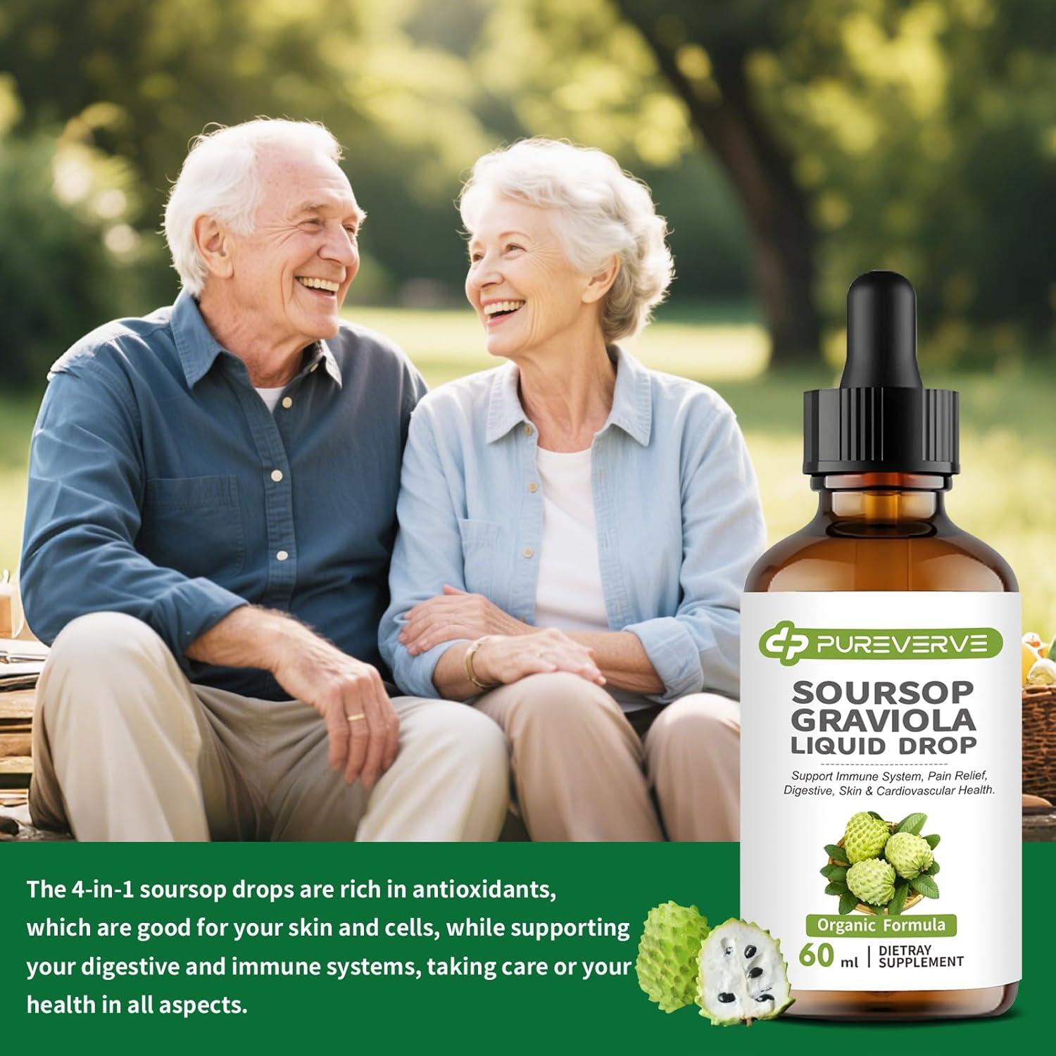 Gotas Líquidas de Graviola Pureverve 59.15 ml - Salud Inmunológica