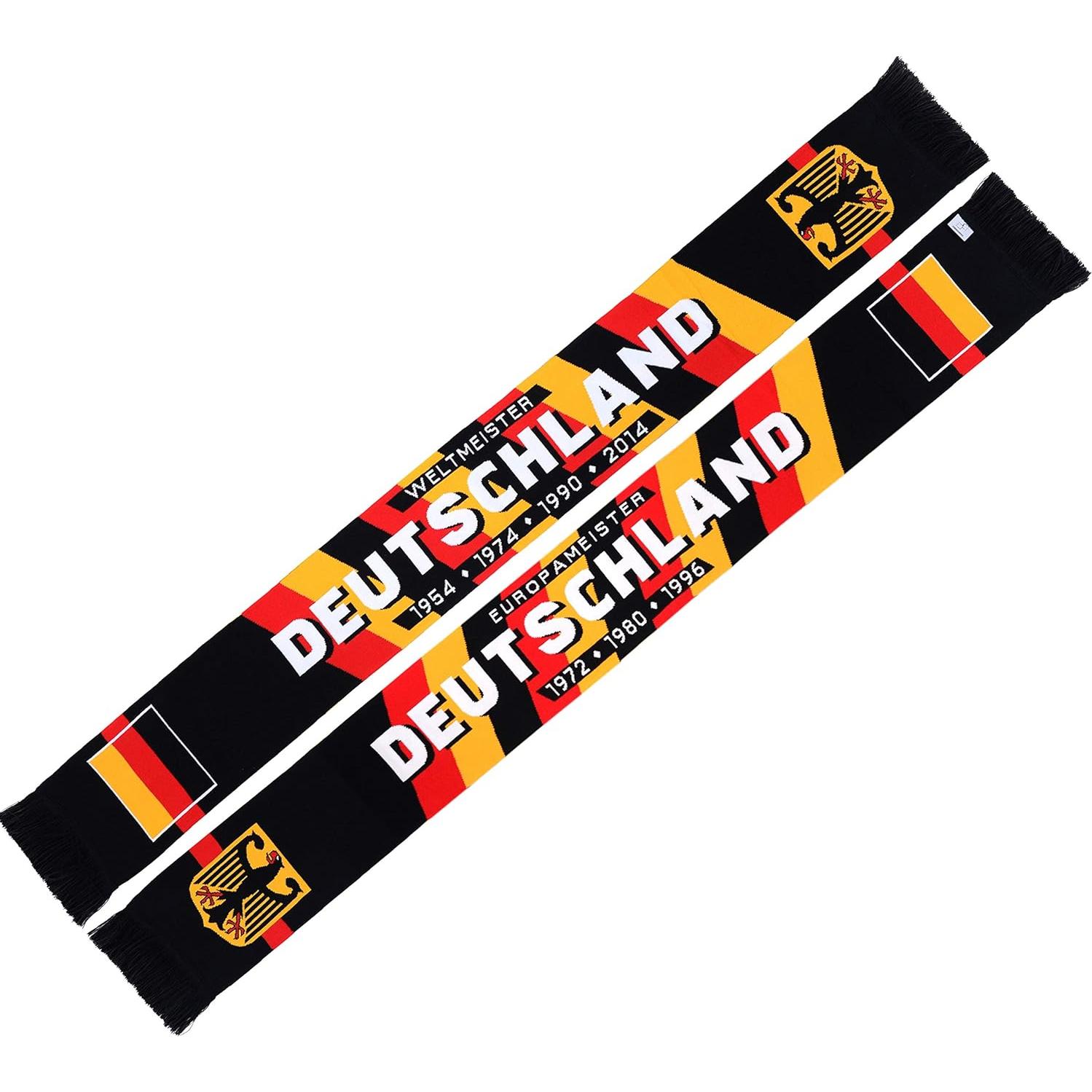 Bufanda de Fútbol Alemania Euroscarves 142 cm Tricolor