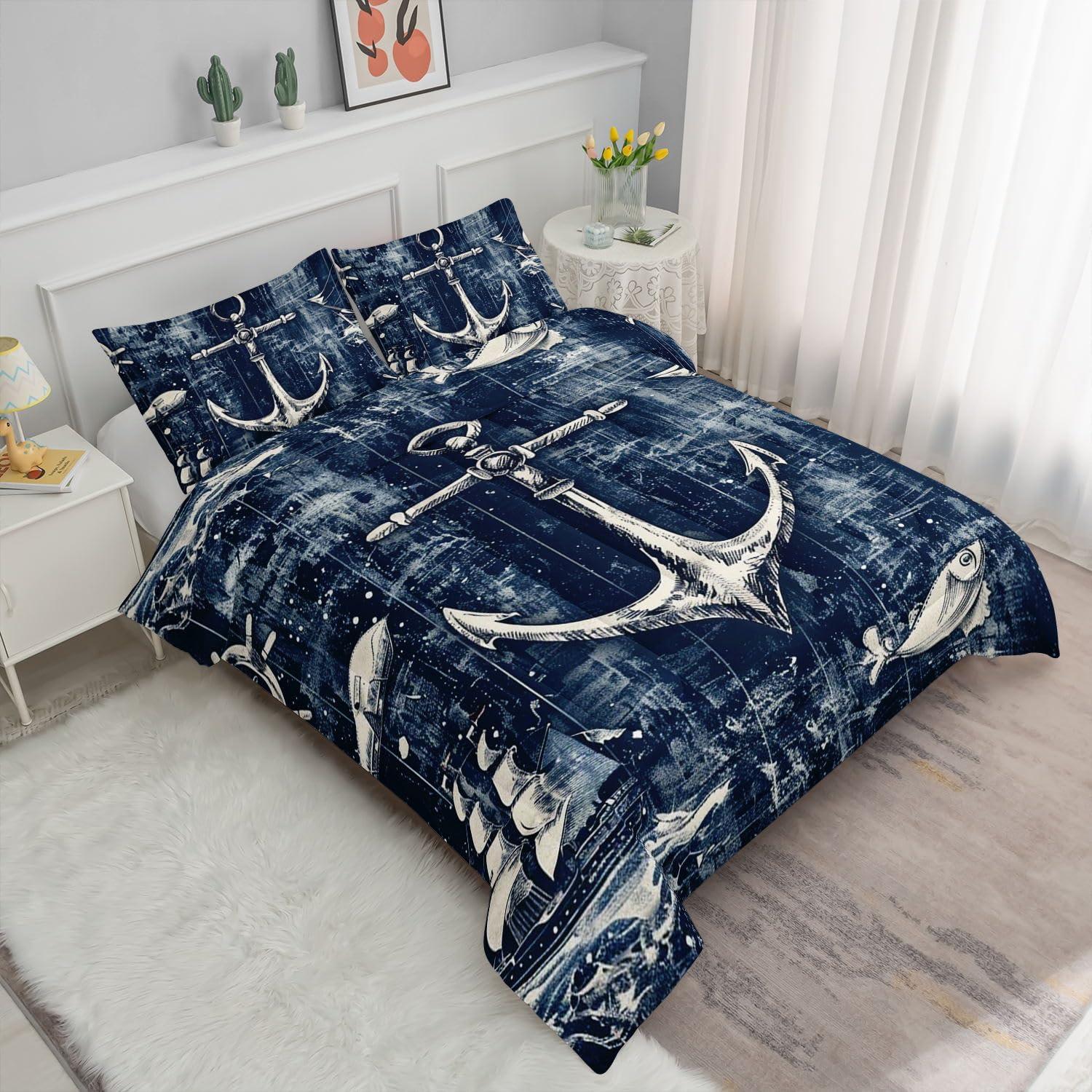 Conjunto Edredón Twin Smell Sunshine Ancla 173x218 cm 3 Piezas