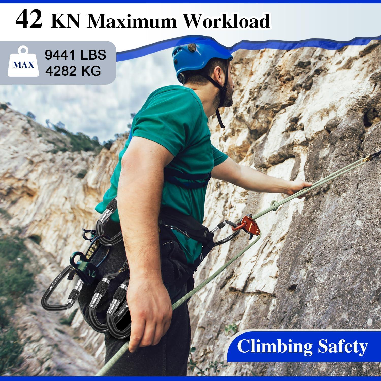 Mosquetón de Escalada Favofit F002 42KN Bloqueo Automático