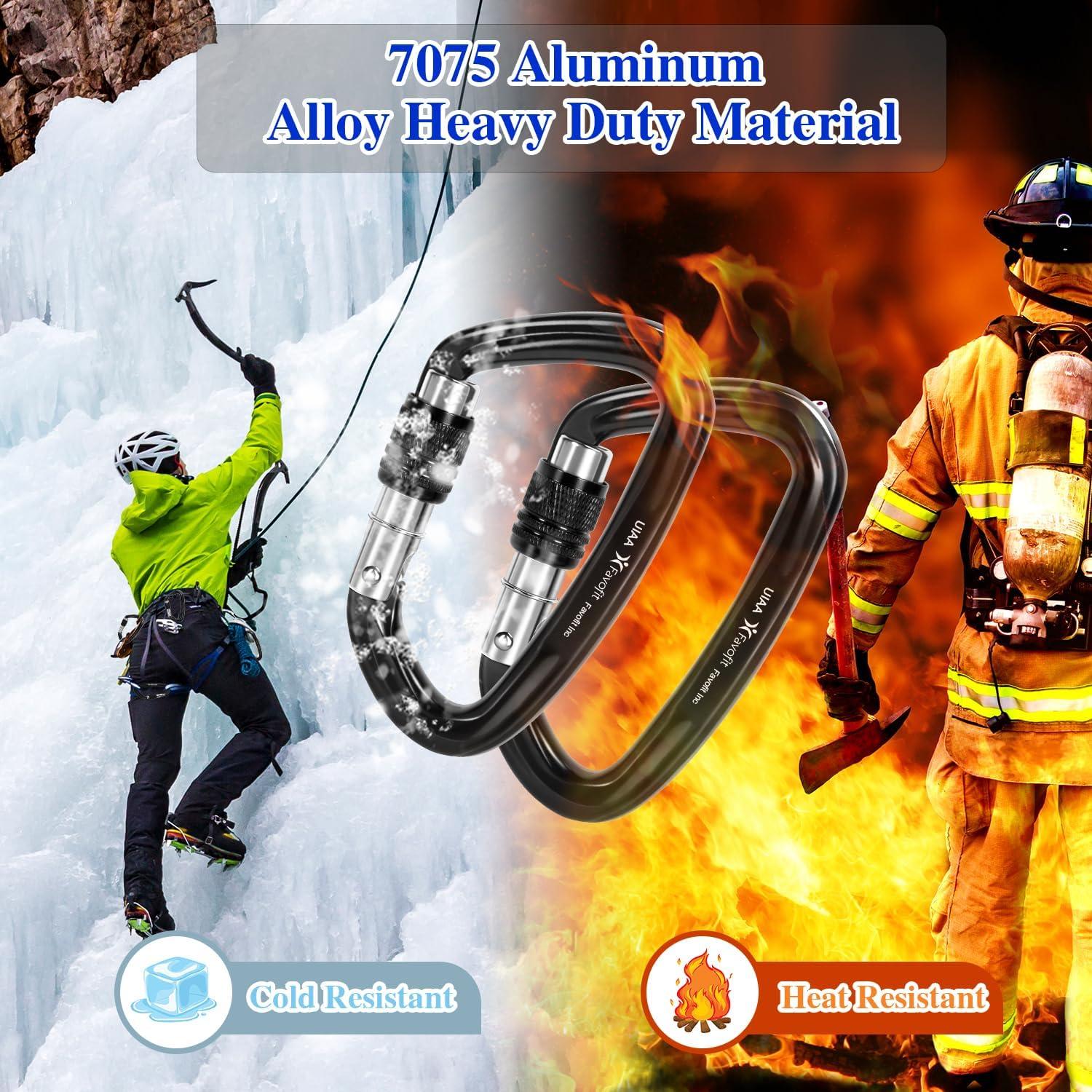 Mosquetón de Escalada Favofit F002 42KN Bloqueo Automático