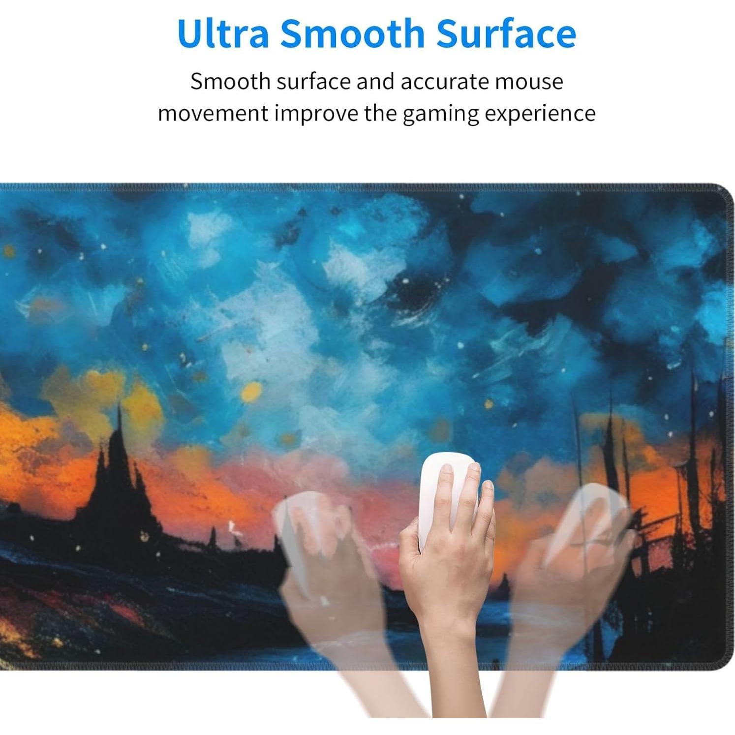 Alfombrilla de Ratón Grande AZJINCOS Castillo en la Noche 800x300mm