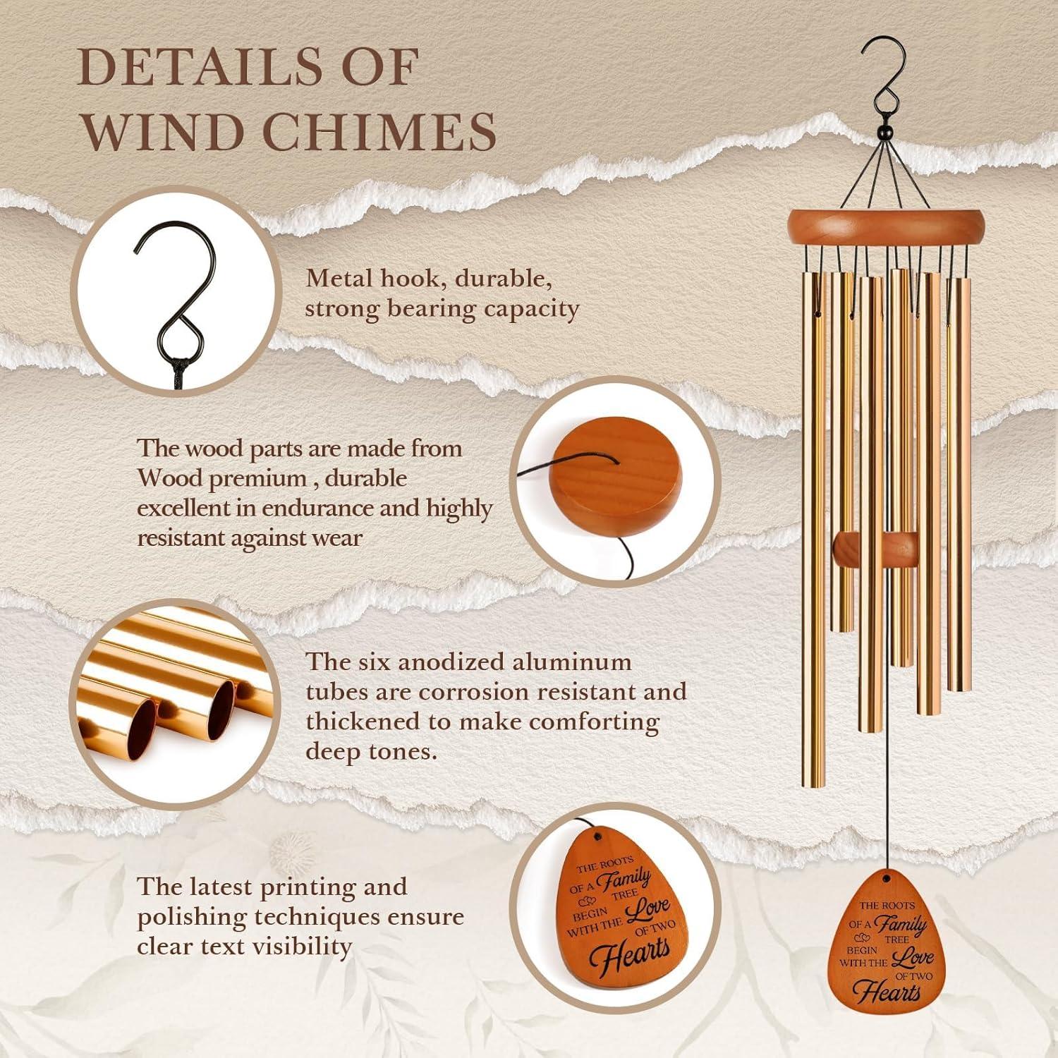 Campana de Viento 10º Aniversario Leebbsin Aluminio 64.8 cm