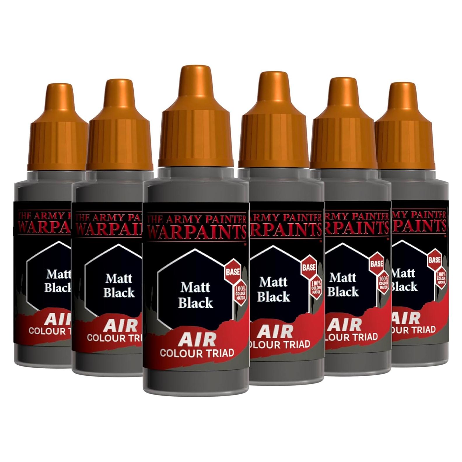 Pintura Acrílica para Aerógrafo The Army Painter 6 x 18 ml Negra