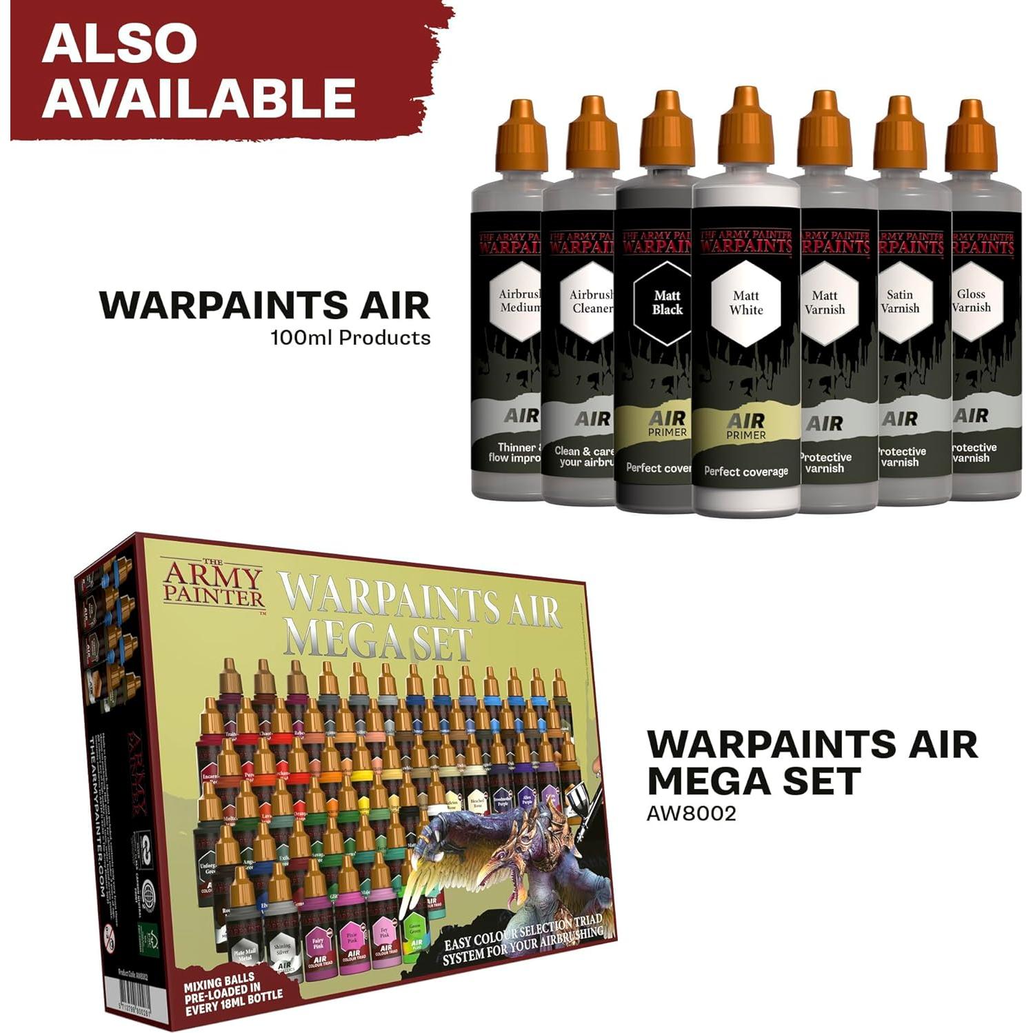 Pintura Acrílica para Aerógrafo The Army Painter 6 x 18 ml Negra