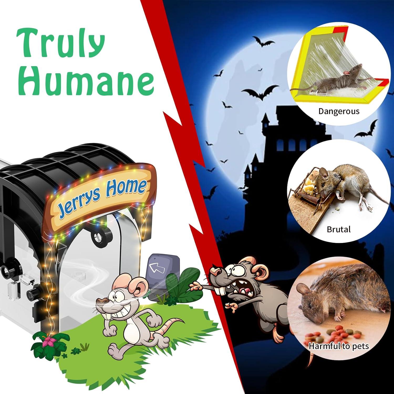 Trampa Humana para Ratones IIWEY 30.48 cm Reutilizable Negra