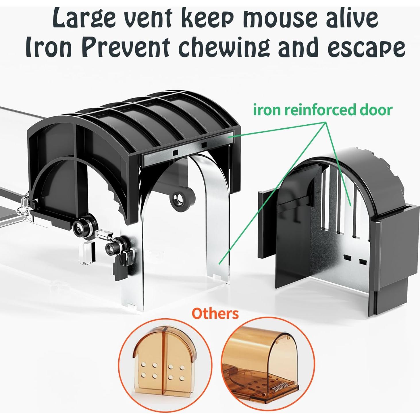 Trampa Humana para Ratones IIWEY 30.48 cm Reutilizable Negra